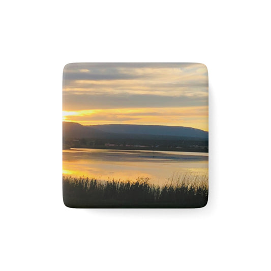 Oregon Nature Sunset Square Porcelain Magnet - Serene Home DecorBy Andrea Stevens