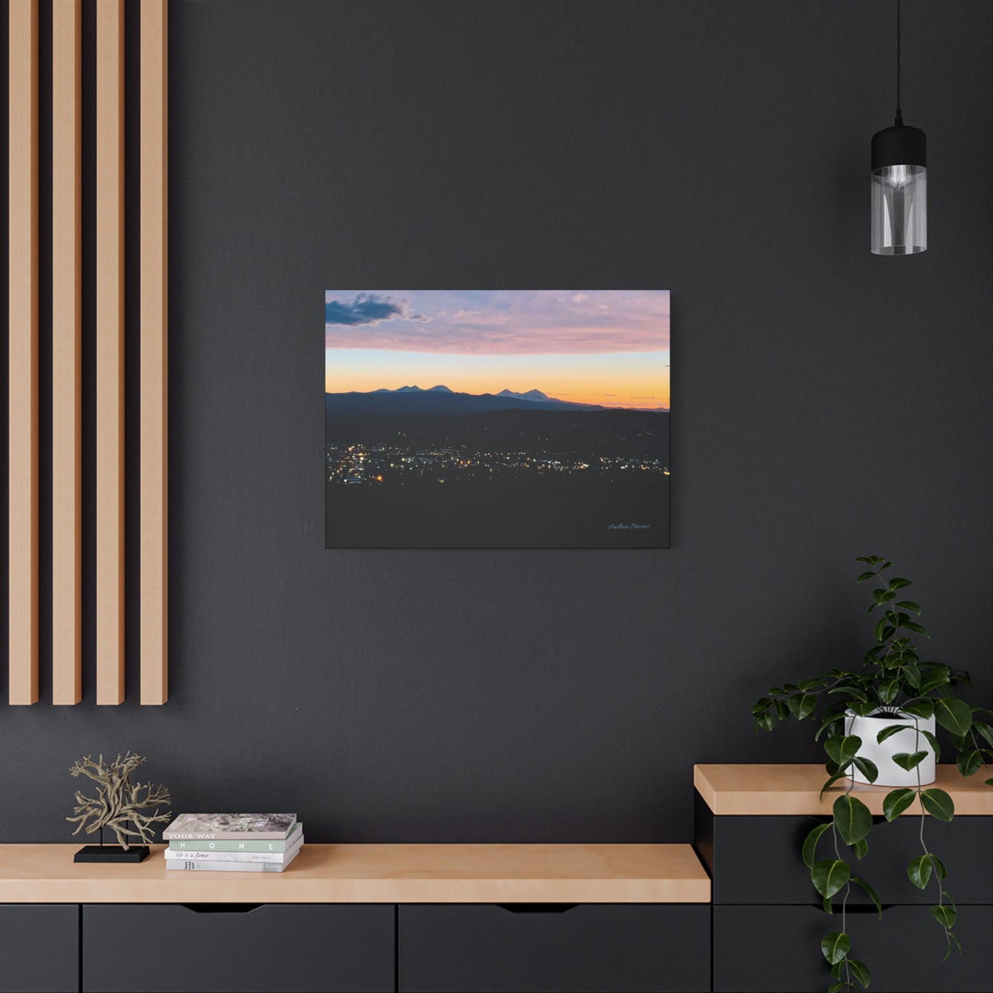 Serene Mountain Landscape Canvas Print - 1.25" Stretched Wall Art