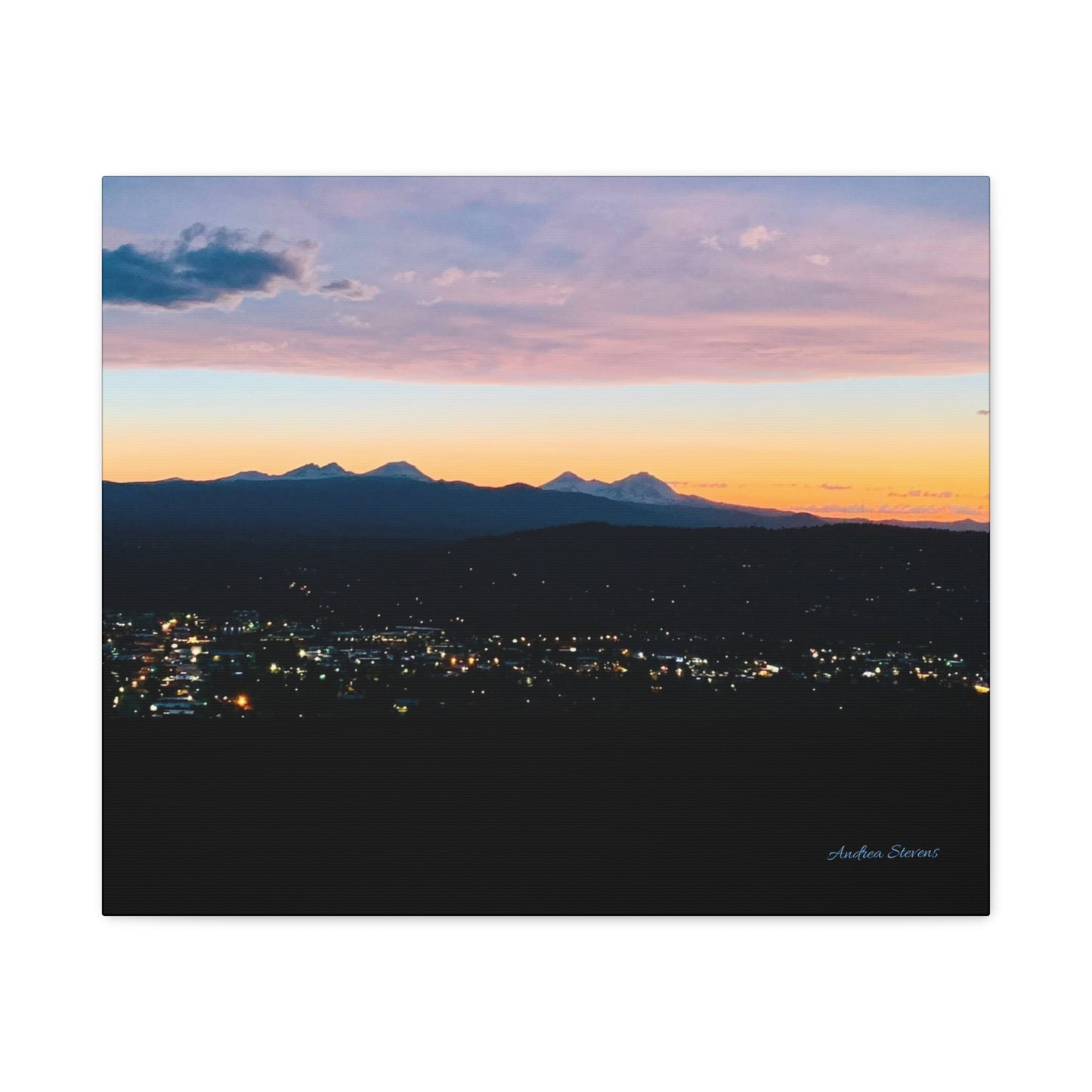 Serene Mountain Landscape Canvas Print - 1.25" Stretched Wall Art
