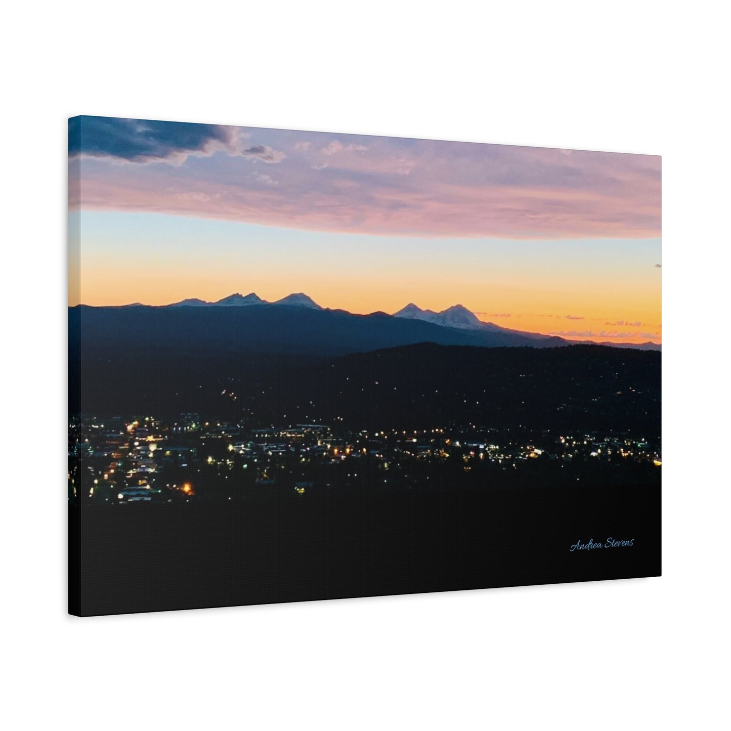 Serene Mountain Landscape Canvas Print - 1.25" Stretched Wall Art