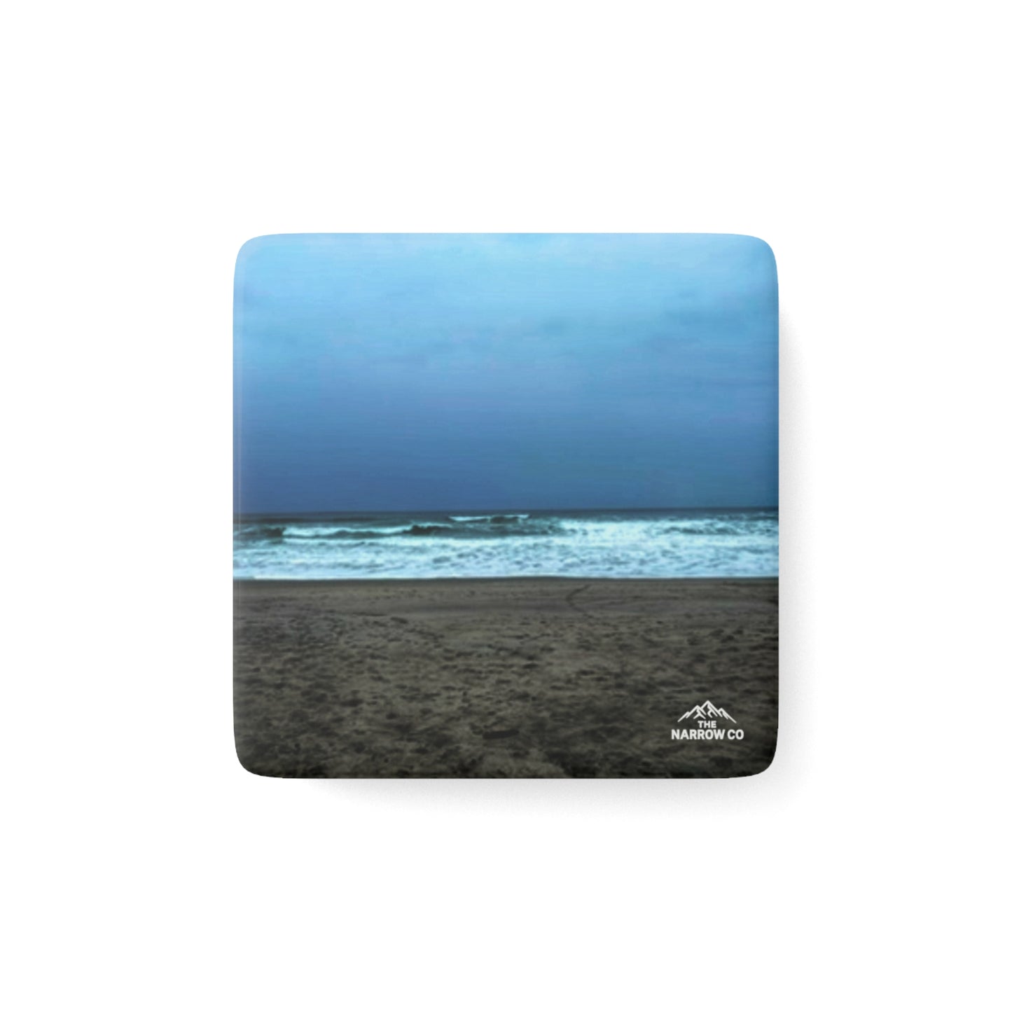 Neskowin Oregon Coastal Beach Vibes Porcelain Magnet - Square Ocean Scene by Andrea Stevens