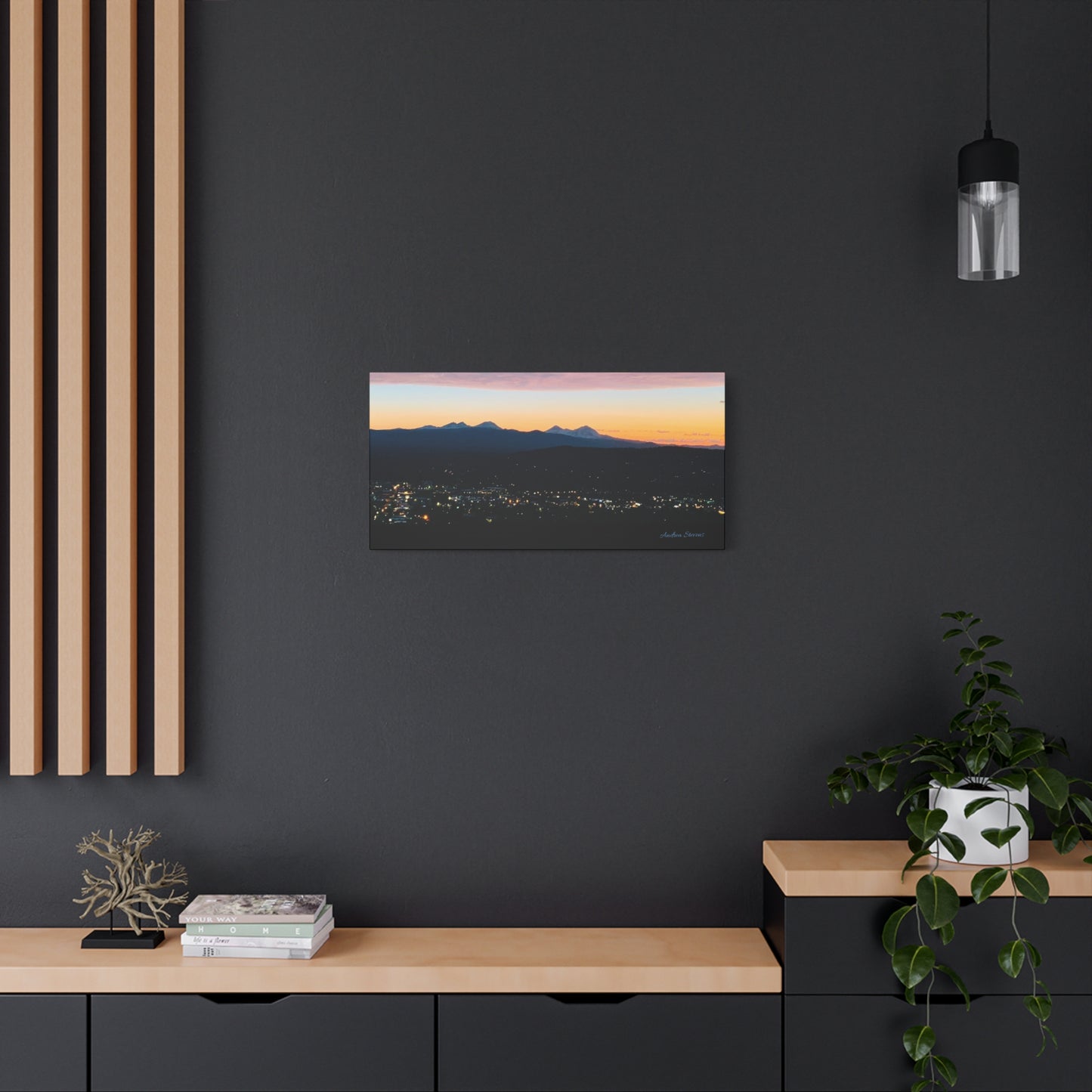 Serene Mountain Landscape Canvas Print - 1.25" Stretched Wall Art