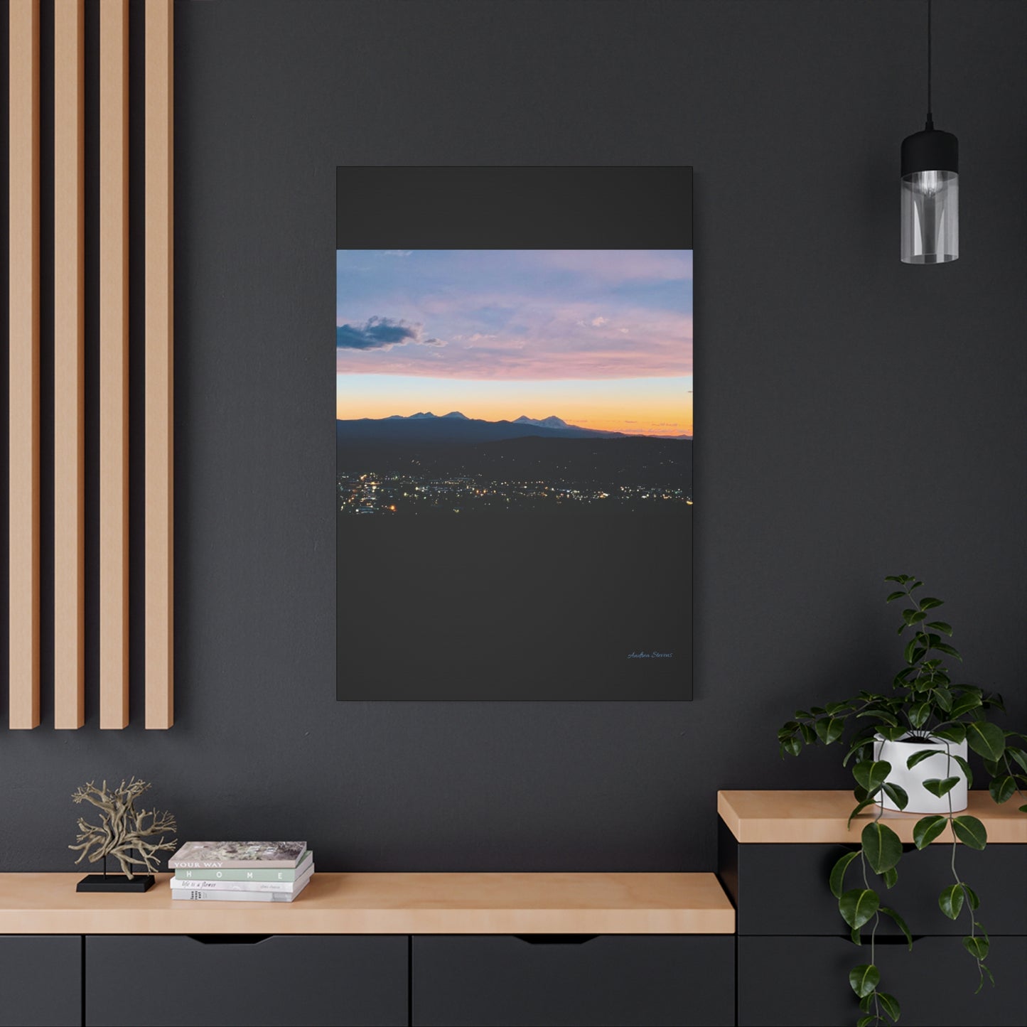 Serene Mountain Landscape Canvas Print - 1.25" Stretched Wall Art
