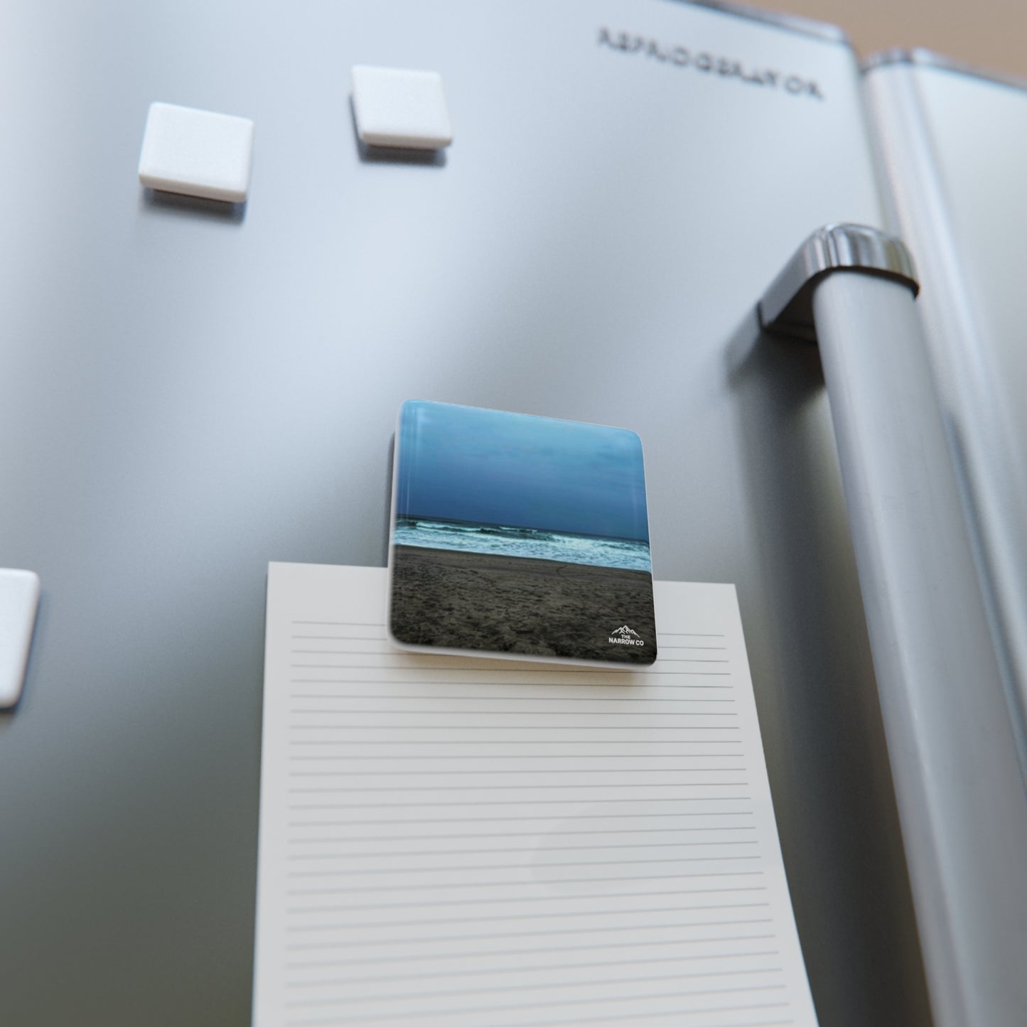 Neskowin Oregon Coastal Beach Vibes Porcelain Magnet - Square Ocean Scene by Andrea Stevens