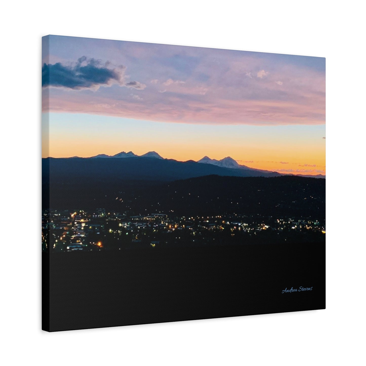 Serene Mountain Landscape Canvas Print - 1.25" Stretched Wall Art