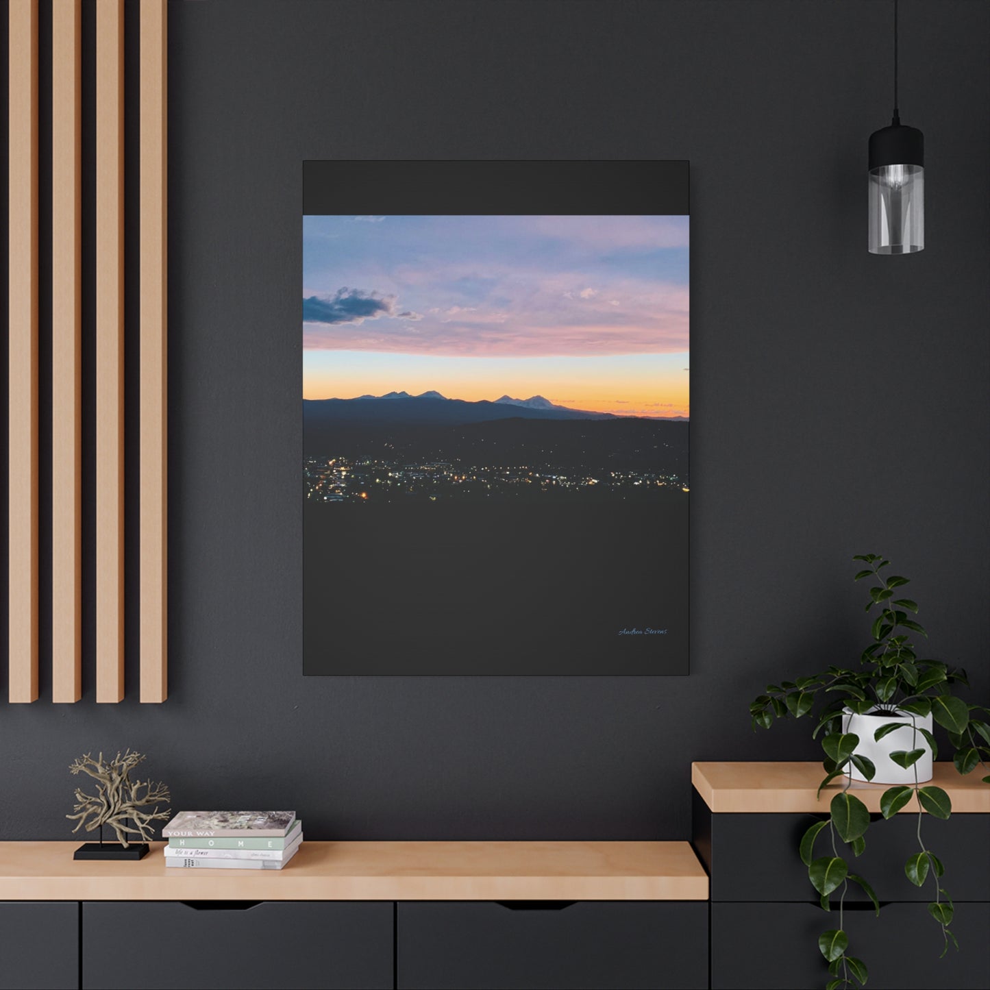Serene Mountain Landscape Canvas Print - 1.25" Stretched Wall Art