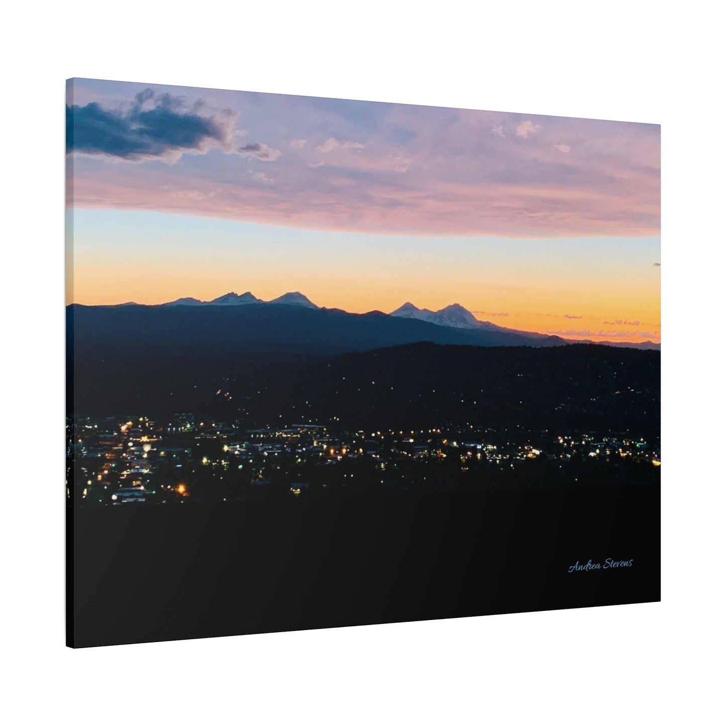Serene Mountain Landscape Canvas Print - 1.25" Stretched Wall Art