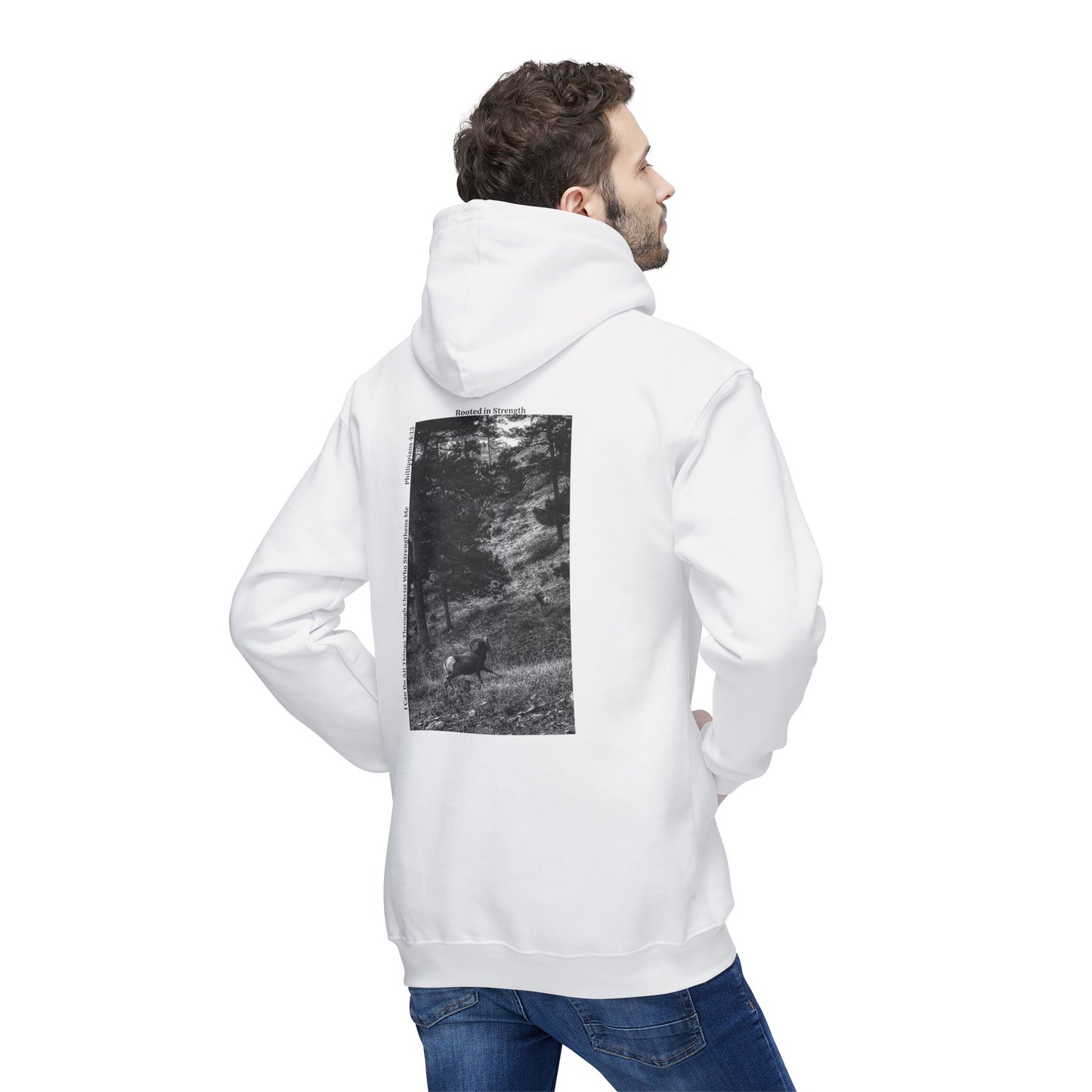 Unisex Hooded Sweatshirt - The Narrow Co Nature Inspired Design,  Photos taken by the owner of The Narrow co and Cosy co Andrea Stevens