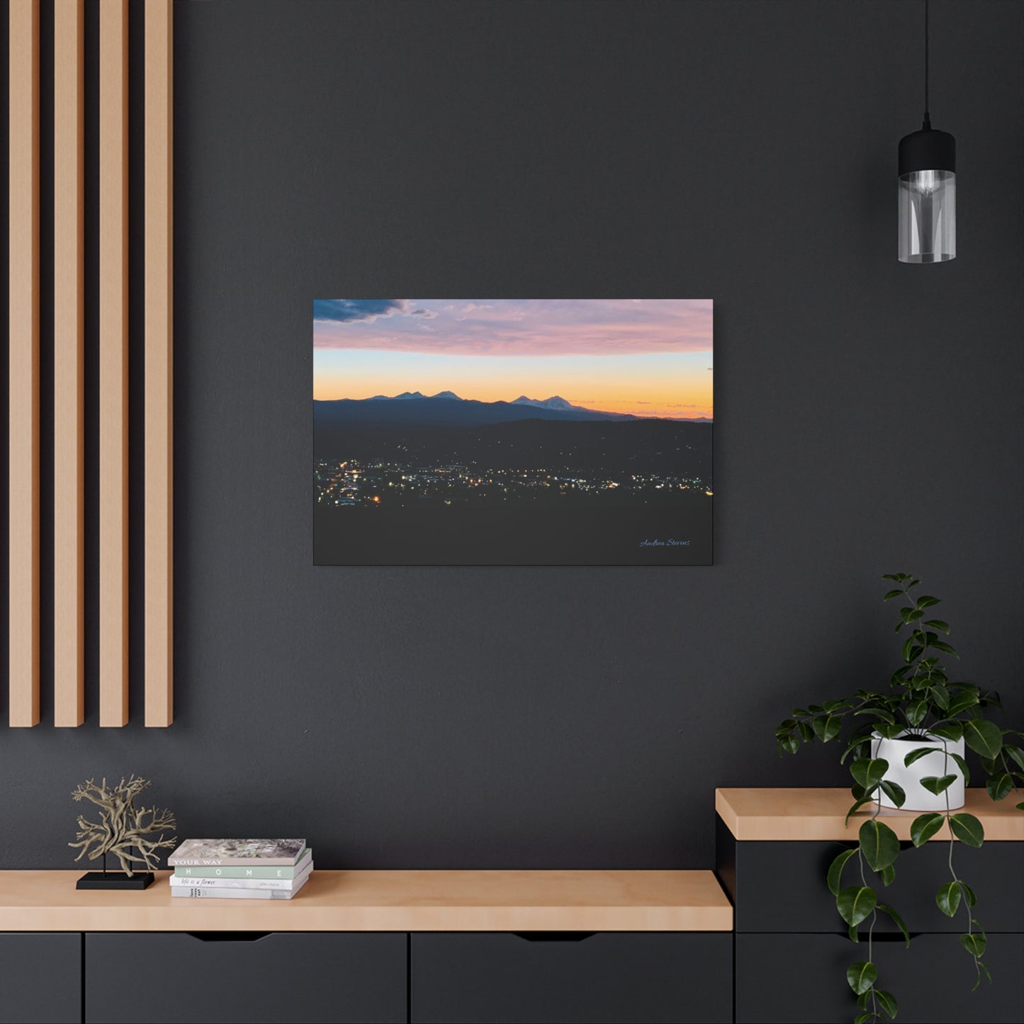 Serene Mountain Landscape Canvas Print - 1.25" Stretched Wall Art