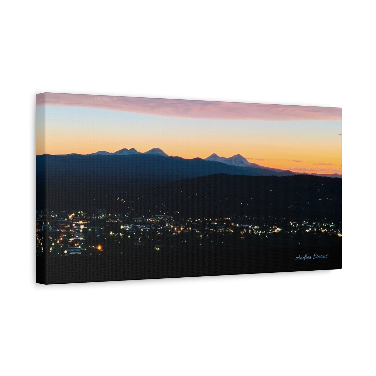 Serene Mountain Landscape Canvas Print - 1.25" Stretched Wall Art