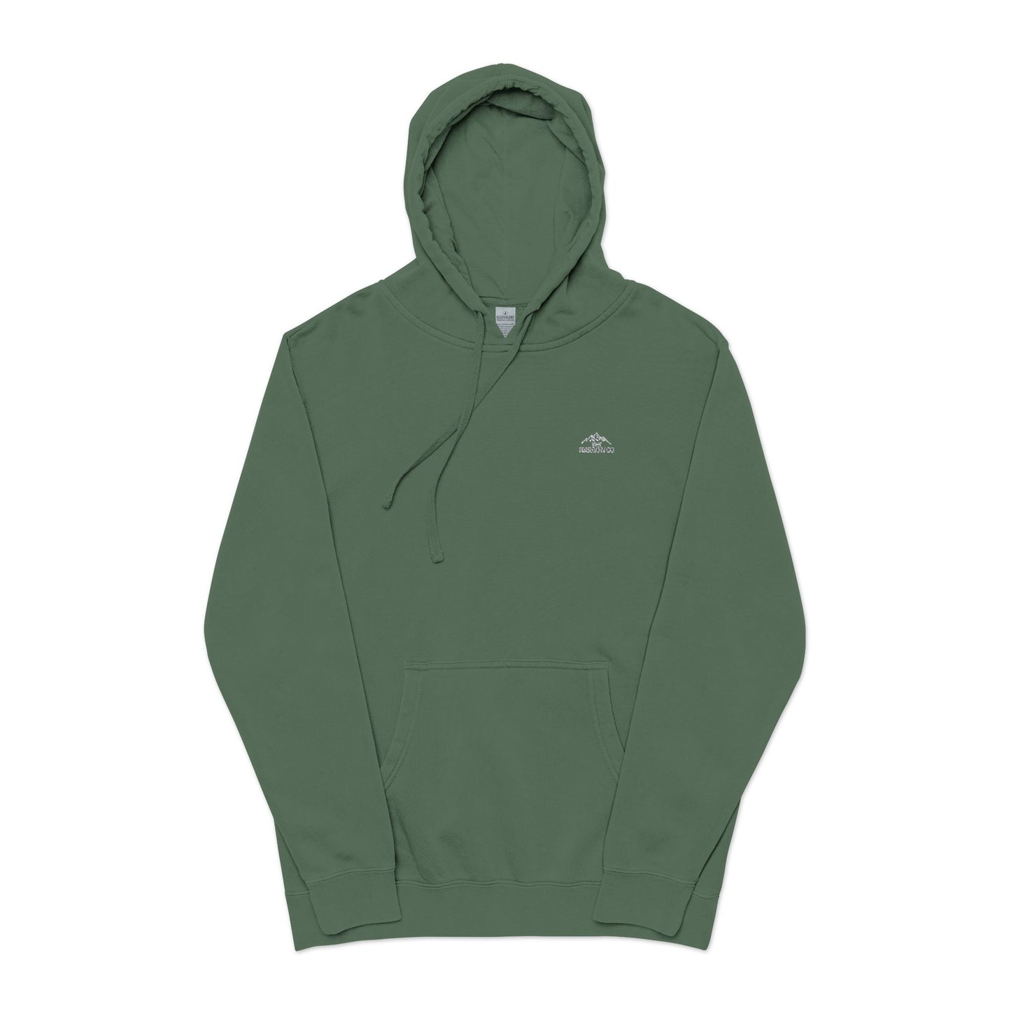 Cozy Unisex Pigment-Dyed Hoodie with Elegant Embroidery