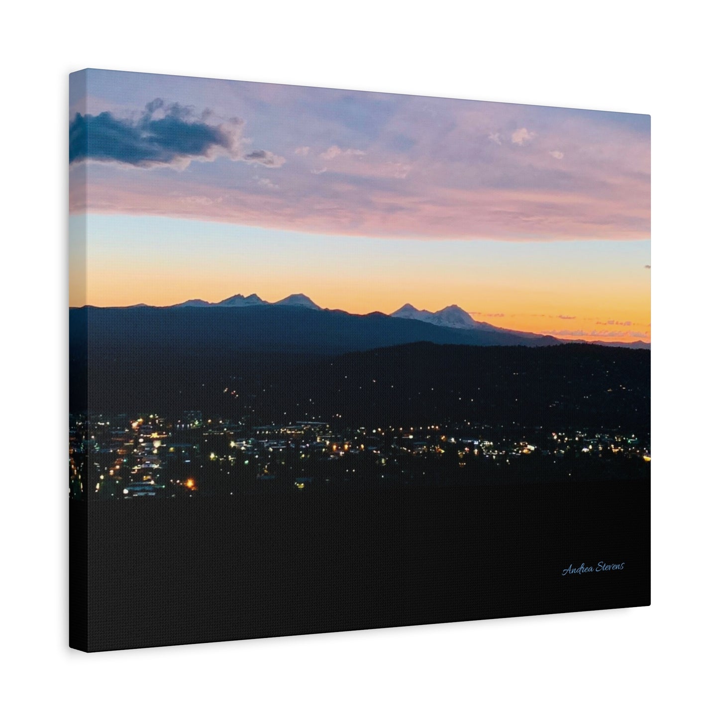 Serene Mountain Landscape Canvas Print - 1.25" Stretched Wall Art