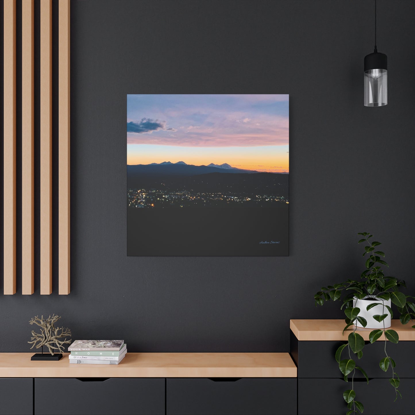 Serene Mountain Landscape Canvas Print - 1.25" Stretched Wall Art