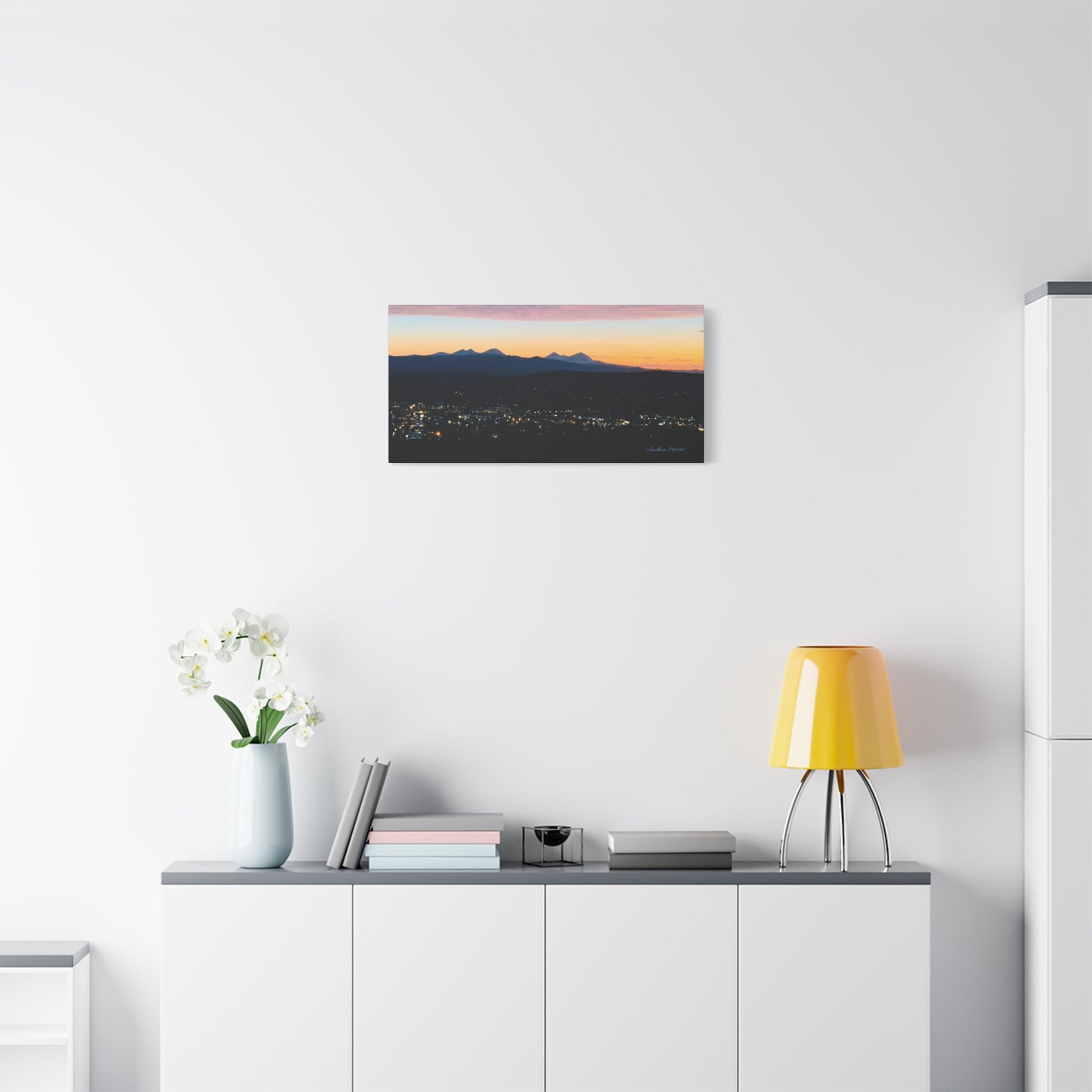 Serene Mountain Landscape Canvas Print - 1.25" Stretched Wall Art