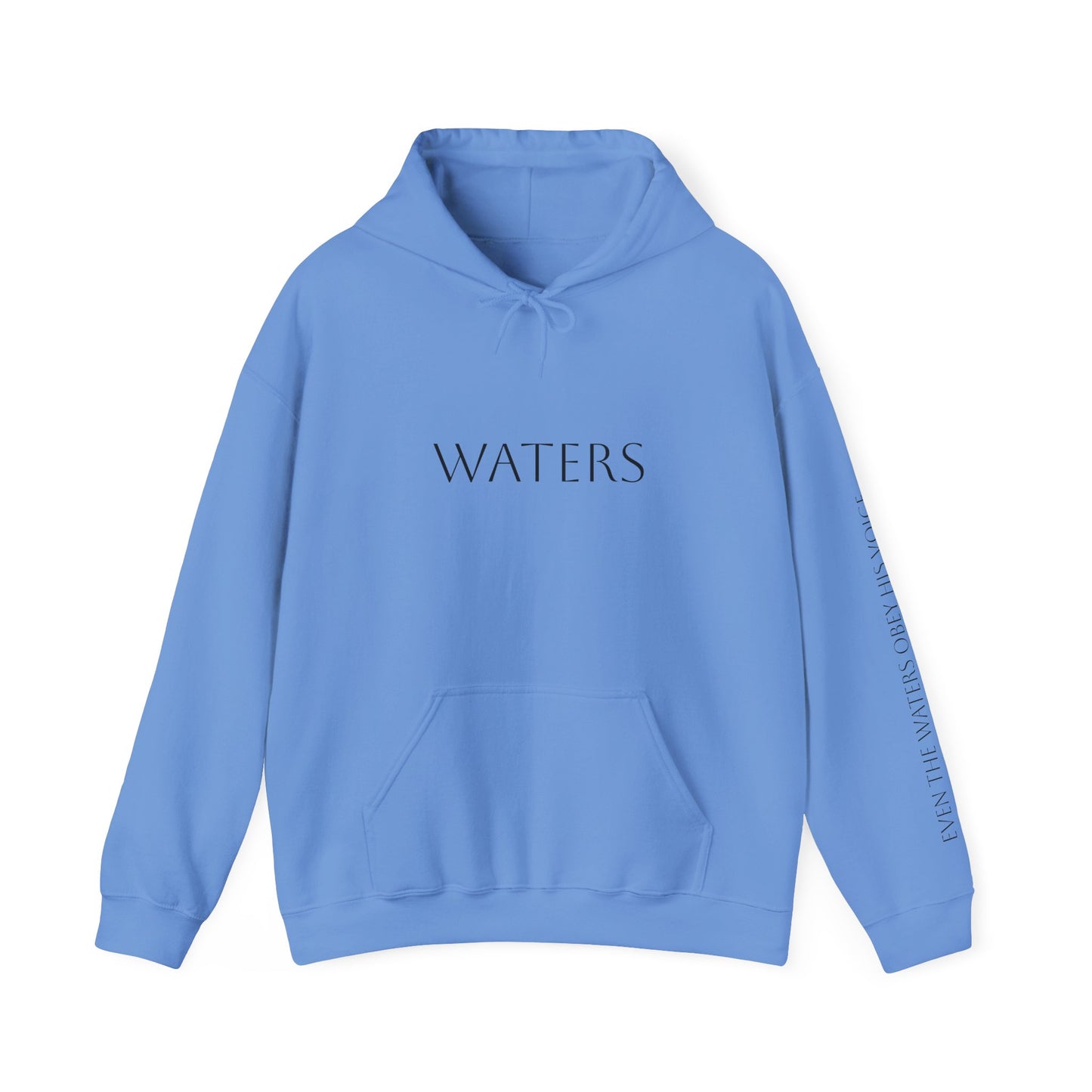Minimalist Hoodie with 'WATERS' Text - Unisex Heavy Blend™