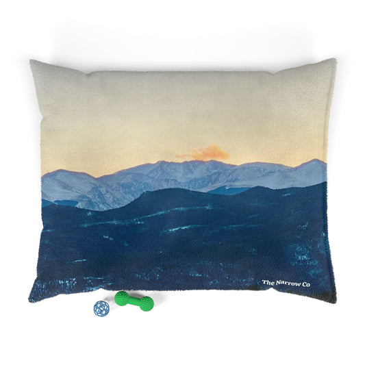Cozy Mountain Pet Bed with Scenic Design, Dog Bed, Cat Bed, Pet Pillow, Unique Animal Gift, Outdoor Decor