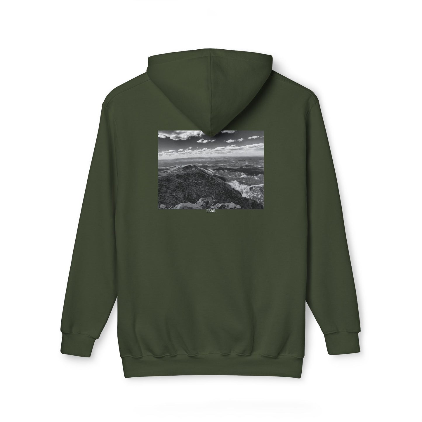 Pikes Peak in Colorado Unisex Hooded Sweatshirt with Scenic Landscape Print - Cozy & Stylish by Andrea Stevens