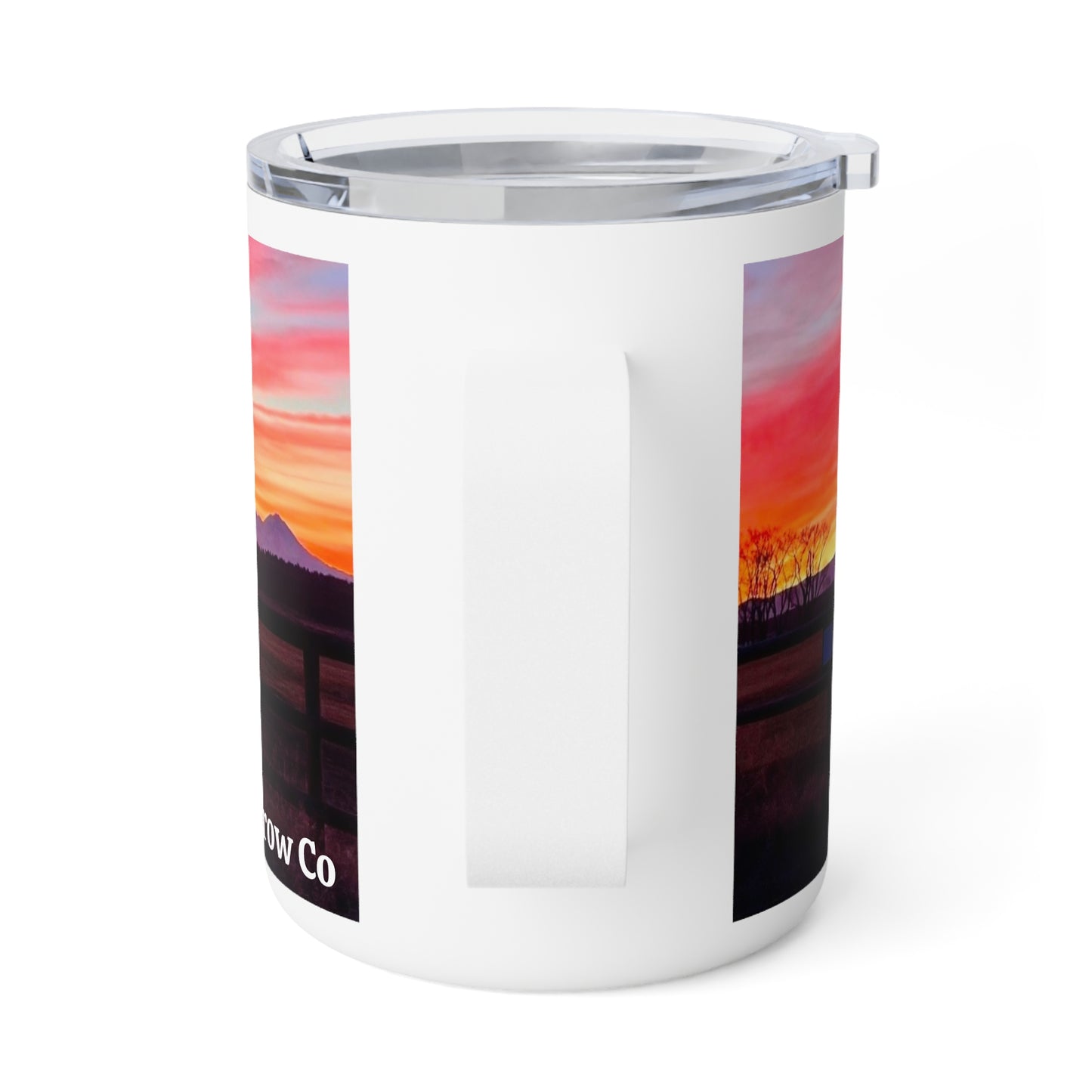 Sunset Scene Insulated Coffee Mug – 10oz Travel Mug for Nature Lovers