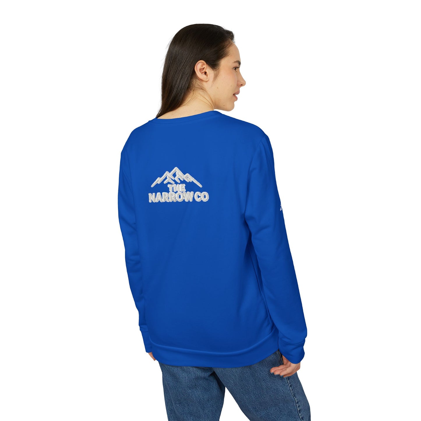 Unisex Fleece Crewneck Sweatshirt - The Narrow Co. Mountain Design