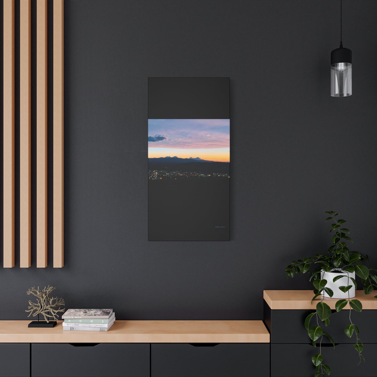 Serene Mountain Landscape Canvas Print - 1.25" Stretched Wall Art