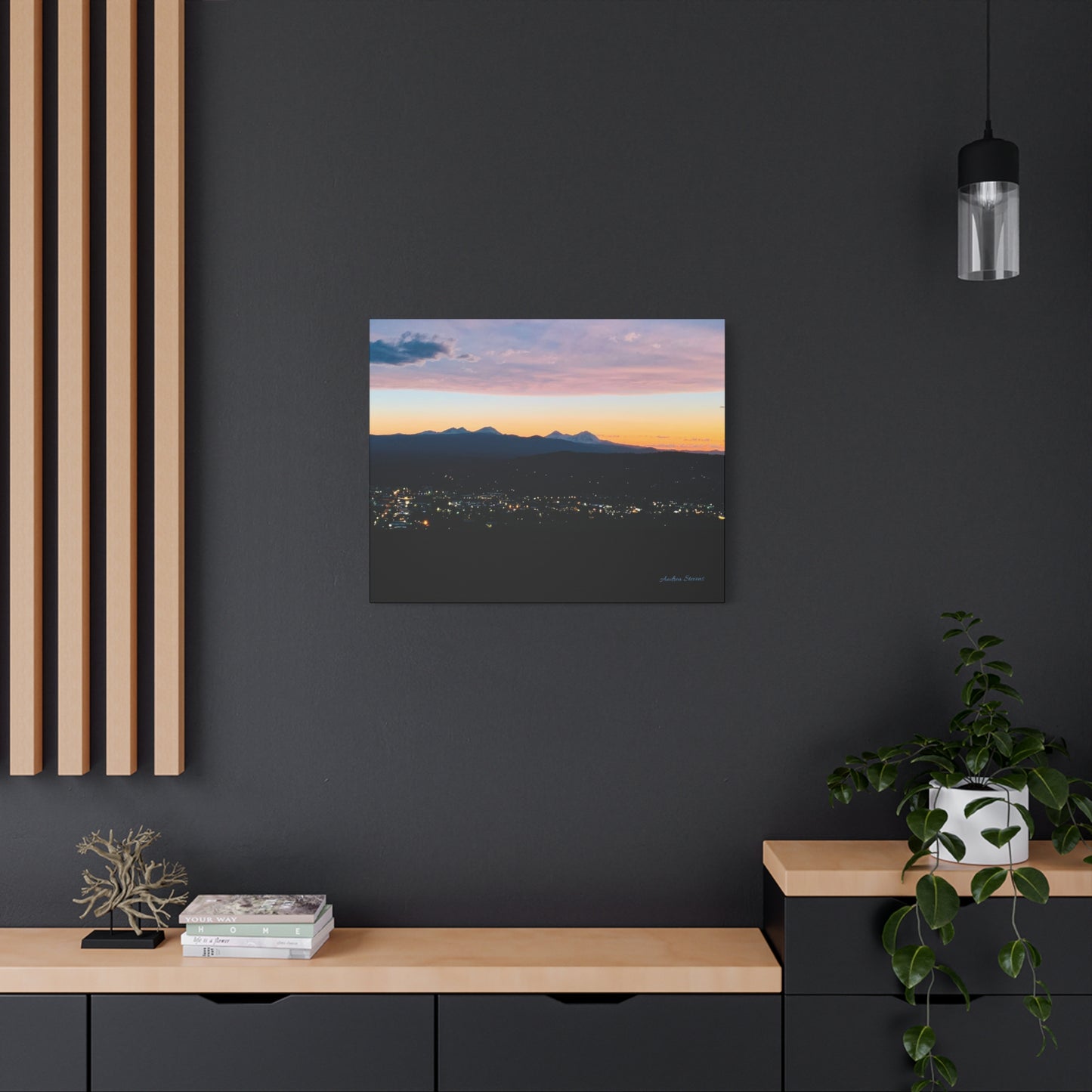 Serene Mountain Landscape Canvas Print - 1.25" Stretched Wall Art