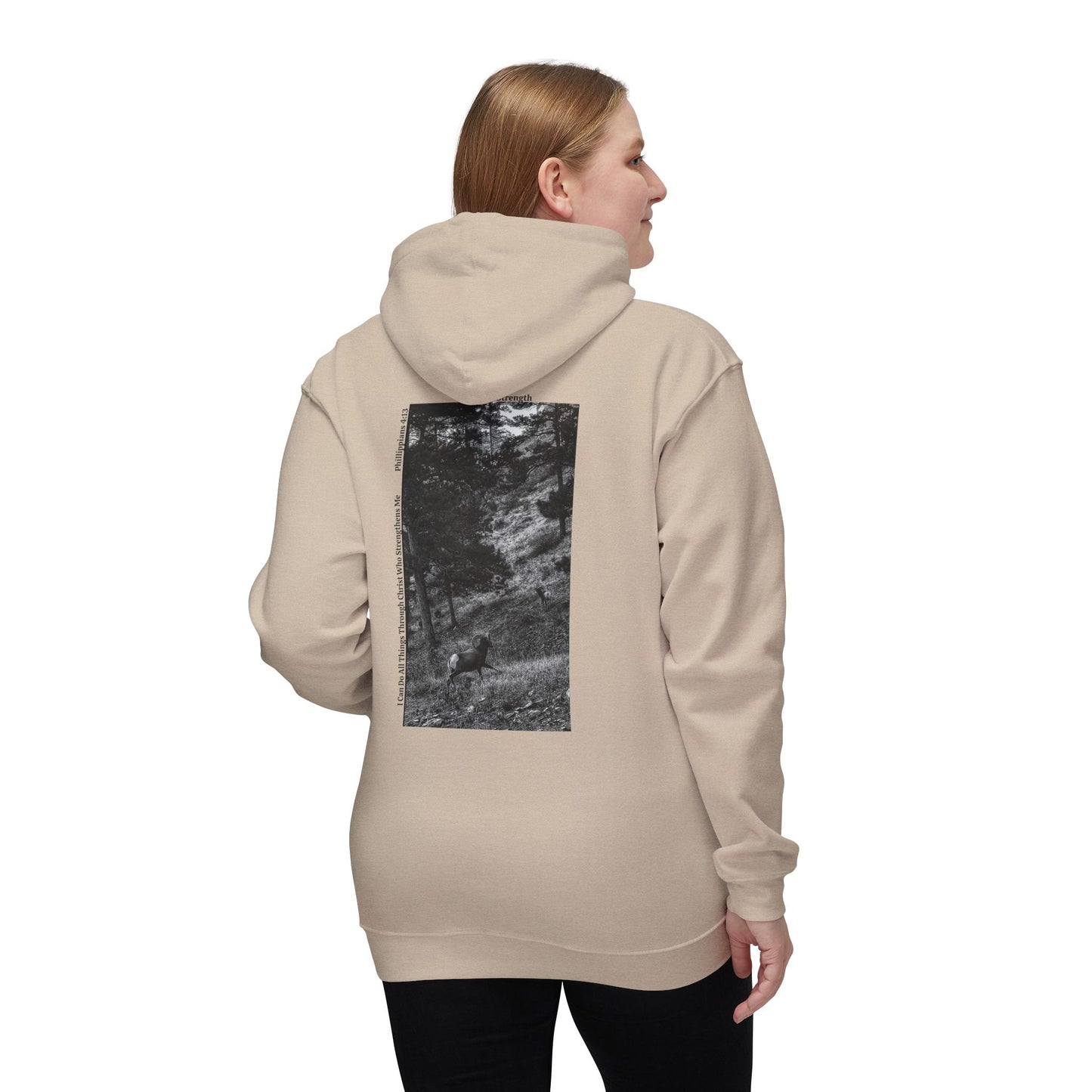 Unisex Hooded Sweatshirt - The Narrow Co Nature Inspired Design,  Photos taken by the owner of The Narrow co and Cosy co Andrea Stevens