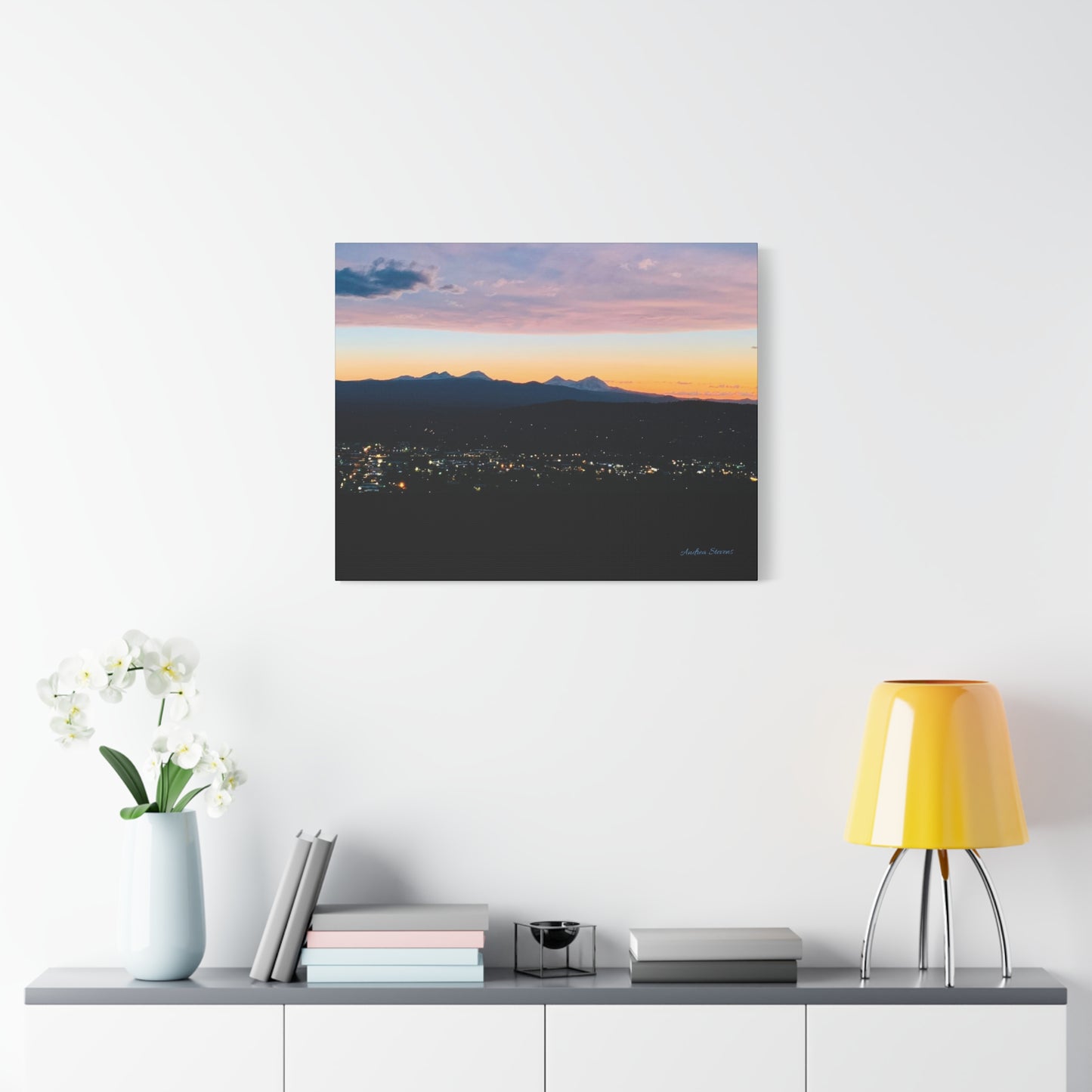 Serene Mountain Landscape Canvas Print - 1.25" Stretched Wall Art