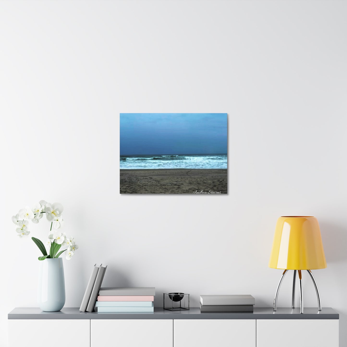 Neskowin Oregon Ocean Wave Stretched Canvas Art - Coastal Beach Wall Decor by Andrea Stevens
