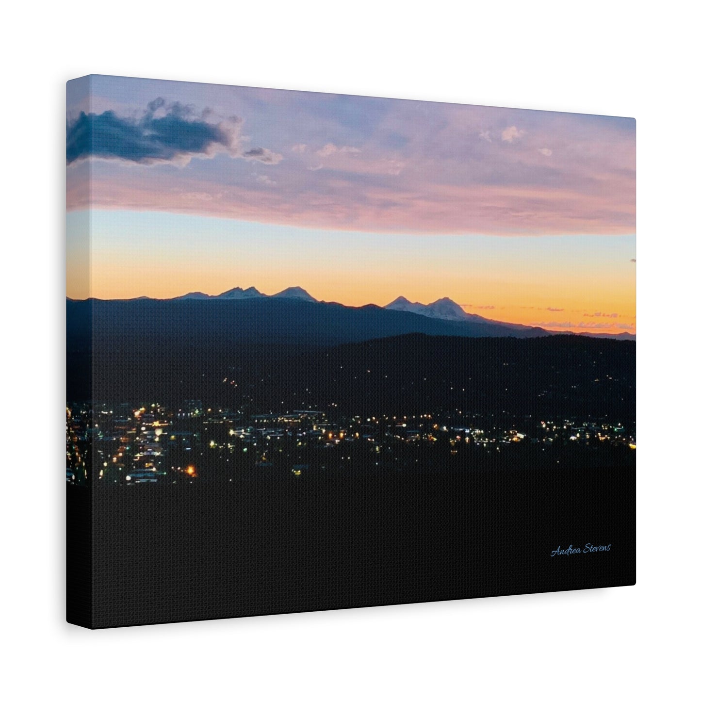 Serene Mountain Landscape Canvas Print - 1.25" Stretched Wall Art