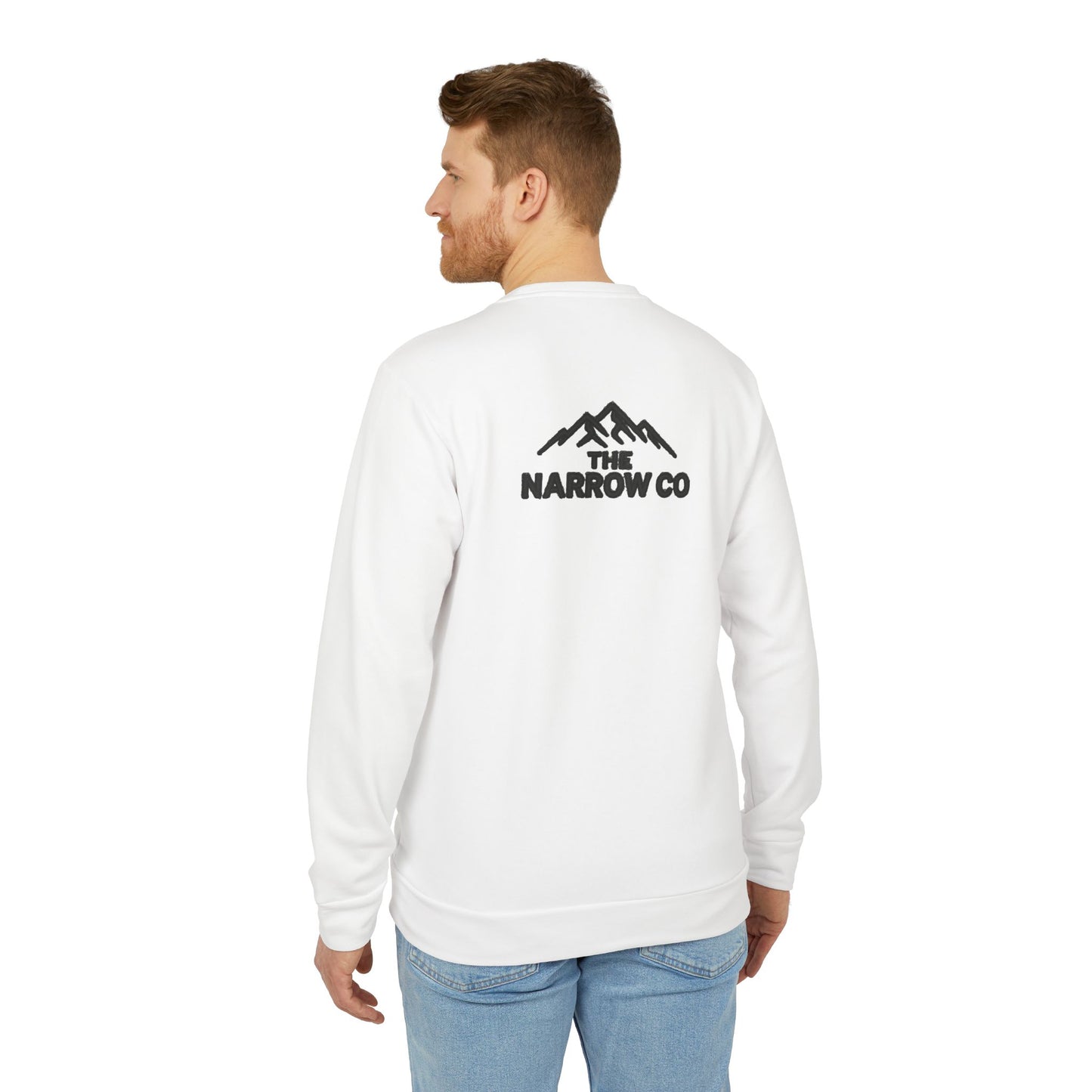 Unisex Fleece Crewneck Sweatshirt - The Narrow Co. Mountain Design
