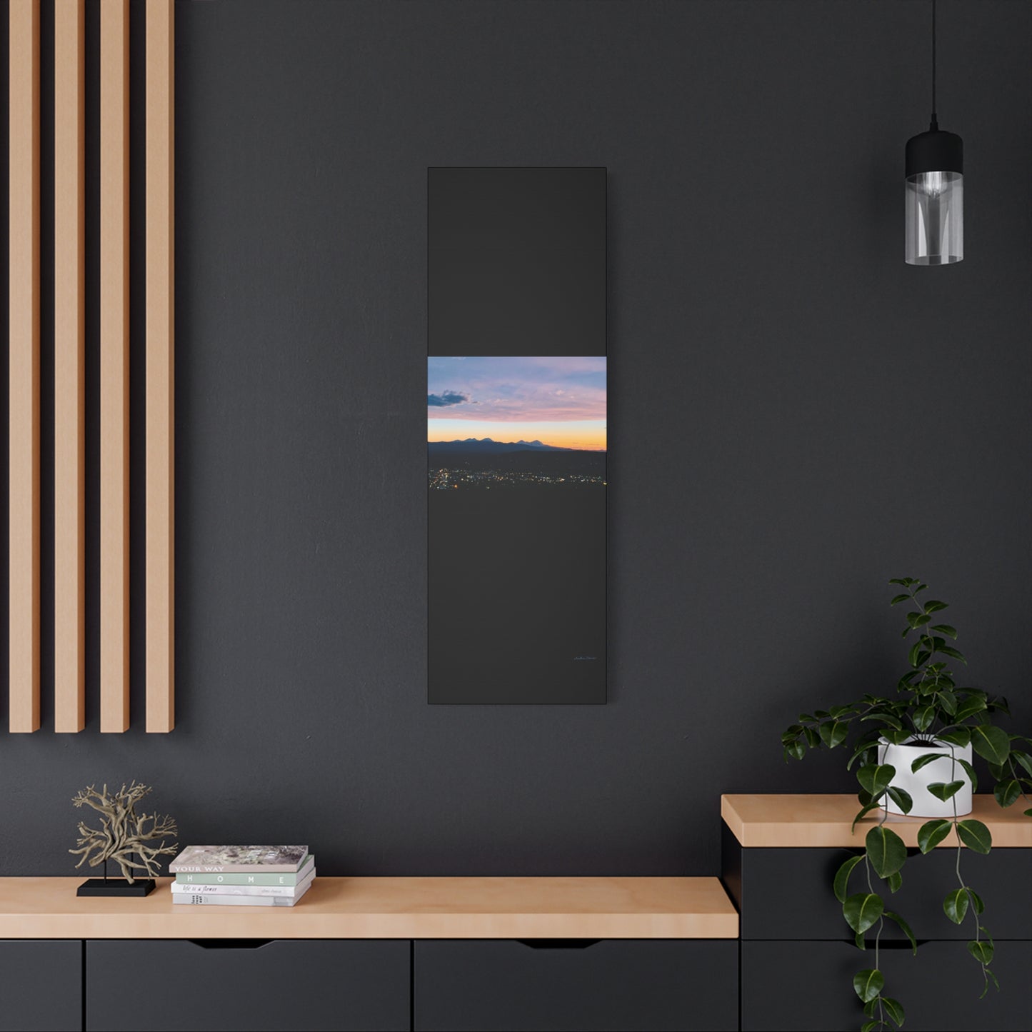 Serene Mountain Landscape Canvas Print - 1.25" Stretched Wall Art