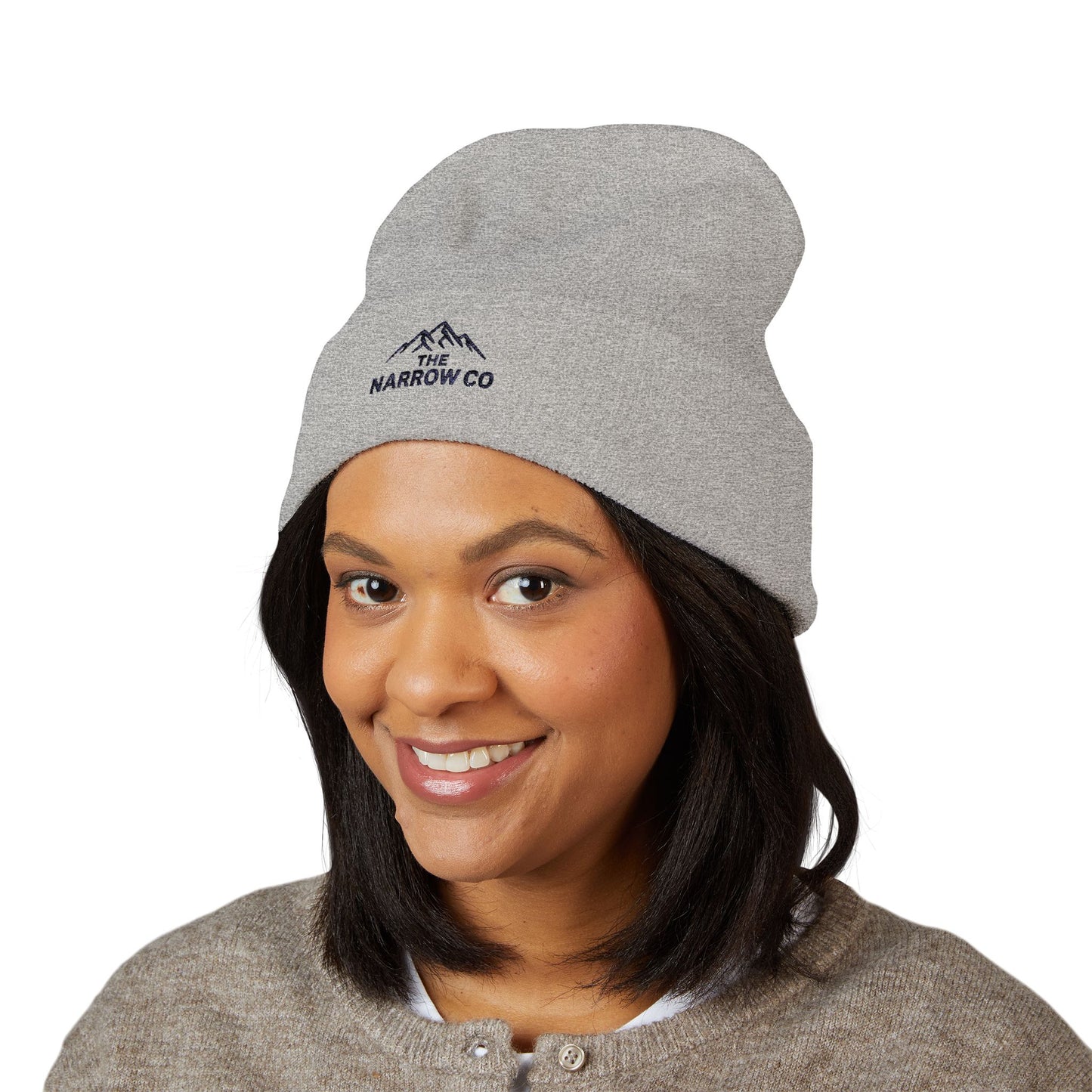 Embroidered Classic Cuffed Beanie - The Narrow Co. - Cozy Winter  Early Spring Accessory