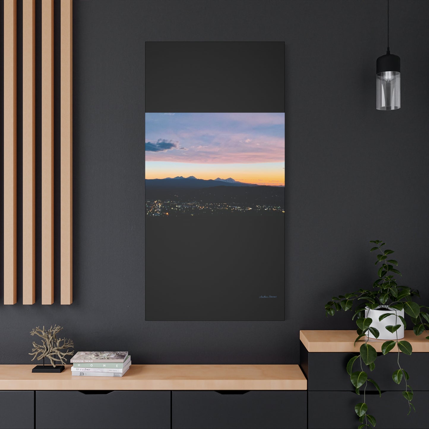 Serene Mountain Landscape Canvas Print - 1.25" Stretched Wall Art