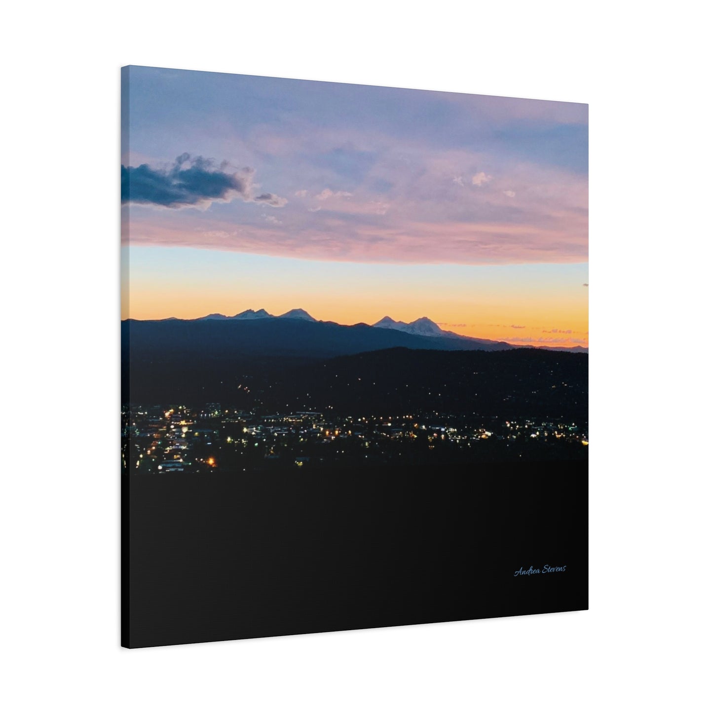 Serene Mountain Landscape Canvas Print - 1.25" Stretched Wall Art