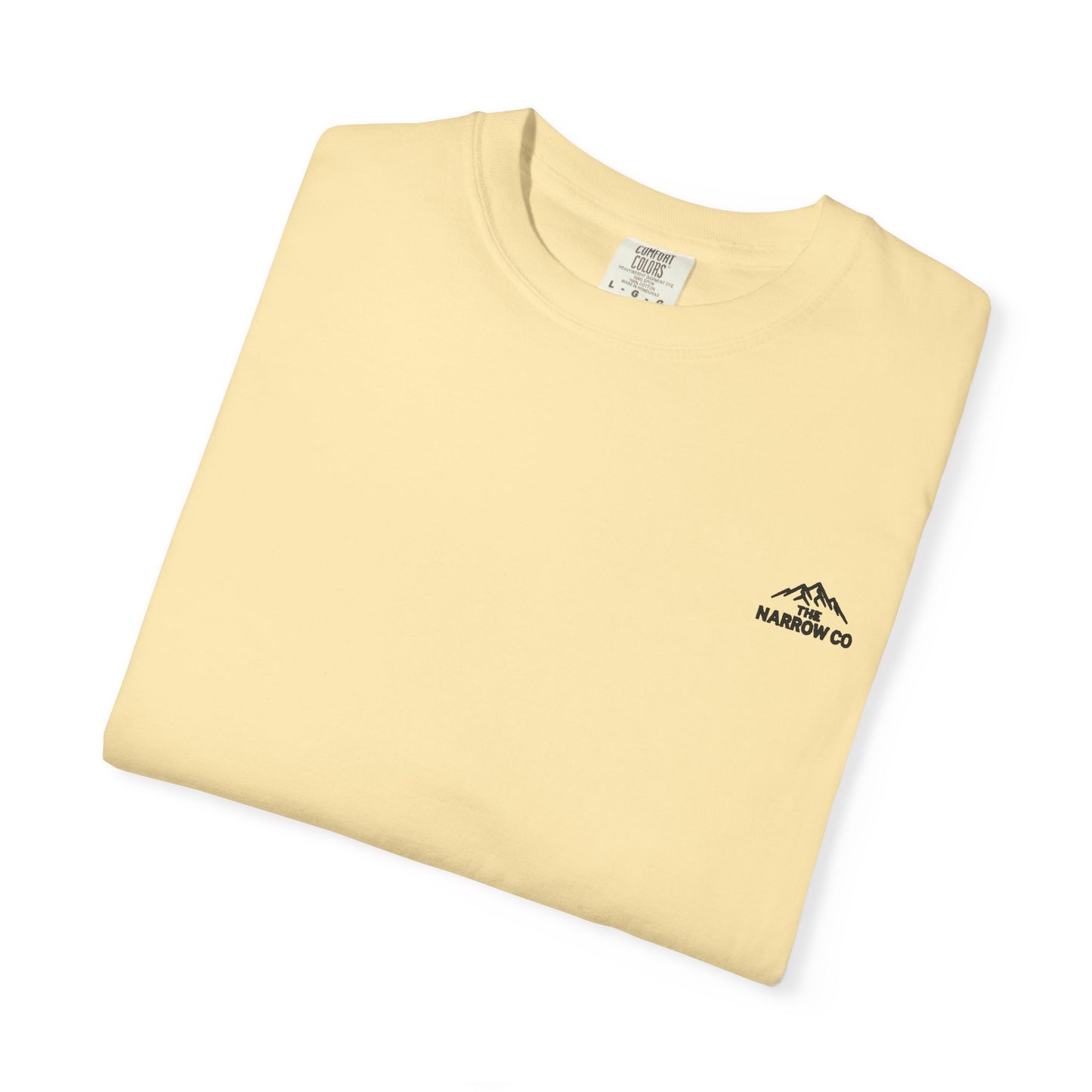 Bend Oregon Pilot Butte Unisex Garment-Dyed T-Shirt with Mountain Sunset Design - Casual Stylish Tee by Andrea Stevens