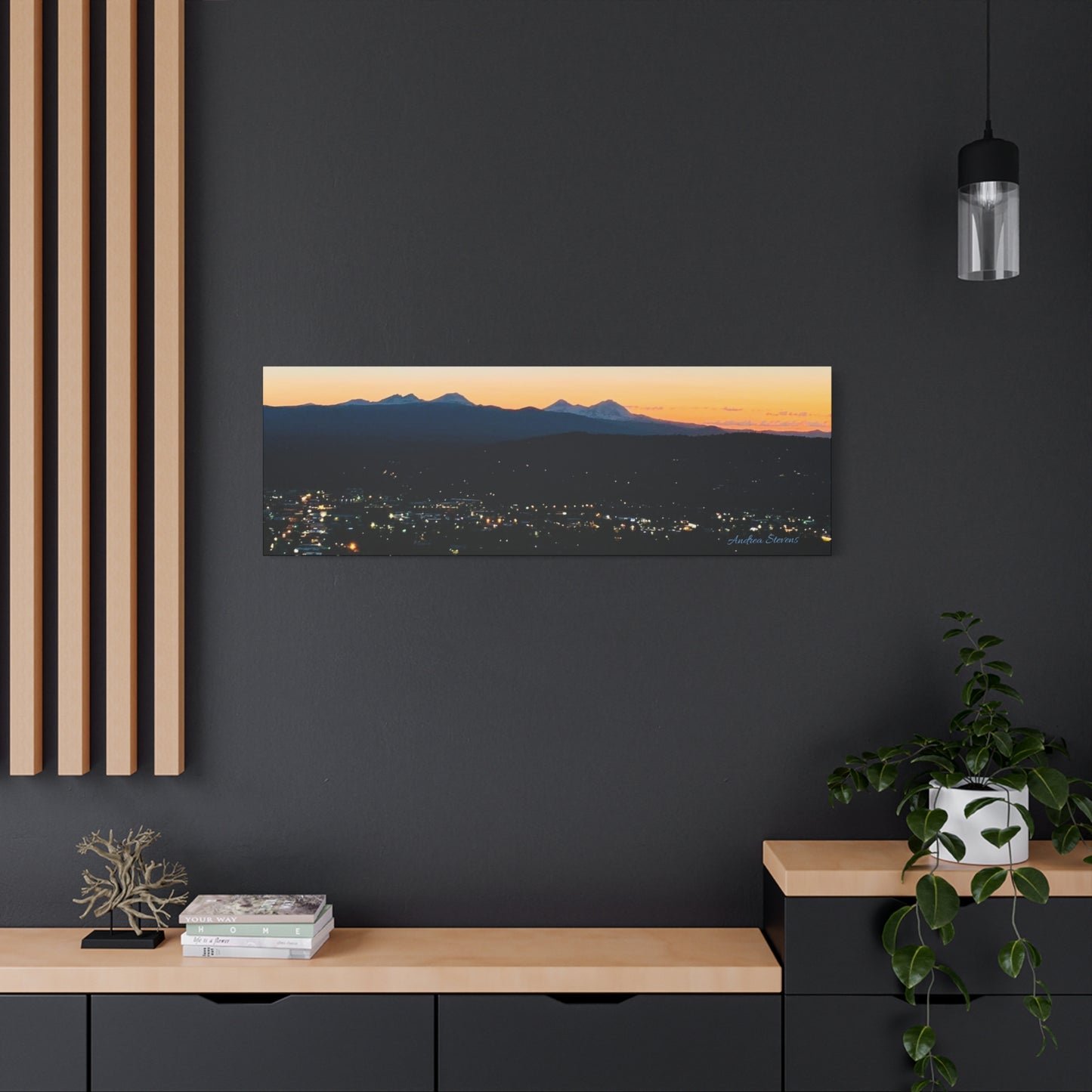 Serene Mountain Landscape Canvas Print - 1.25" Stretched Wall Art