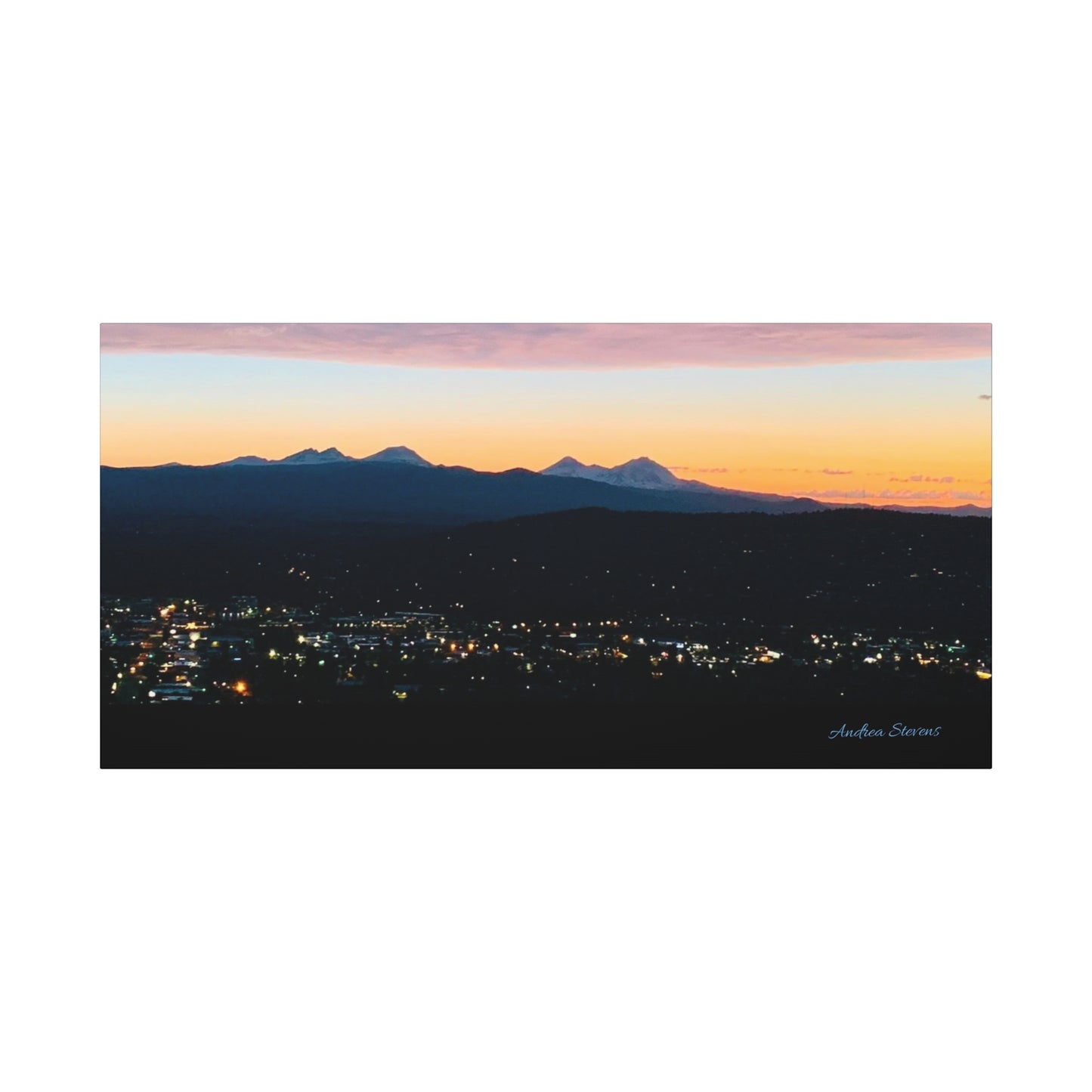 Serene Mountain Landscape Canvas Print - 1.25" Stretched Wall Art