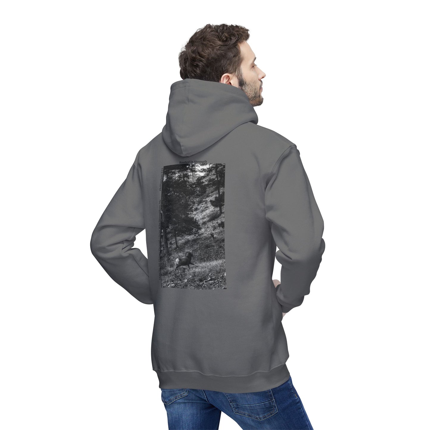Unisex Hooded Sweatshirt - The Narrow Co Nature Inspired Design,  Photos taken by the owner of The Narrow co and Cosy co Andrea Stevens