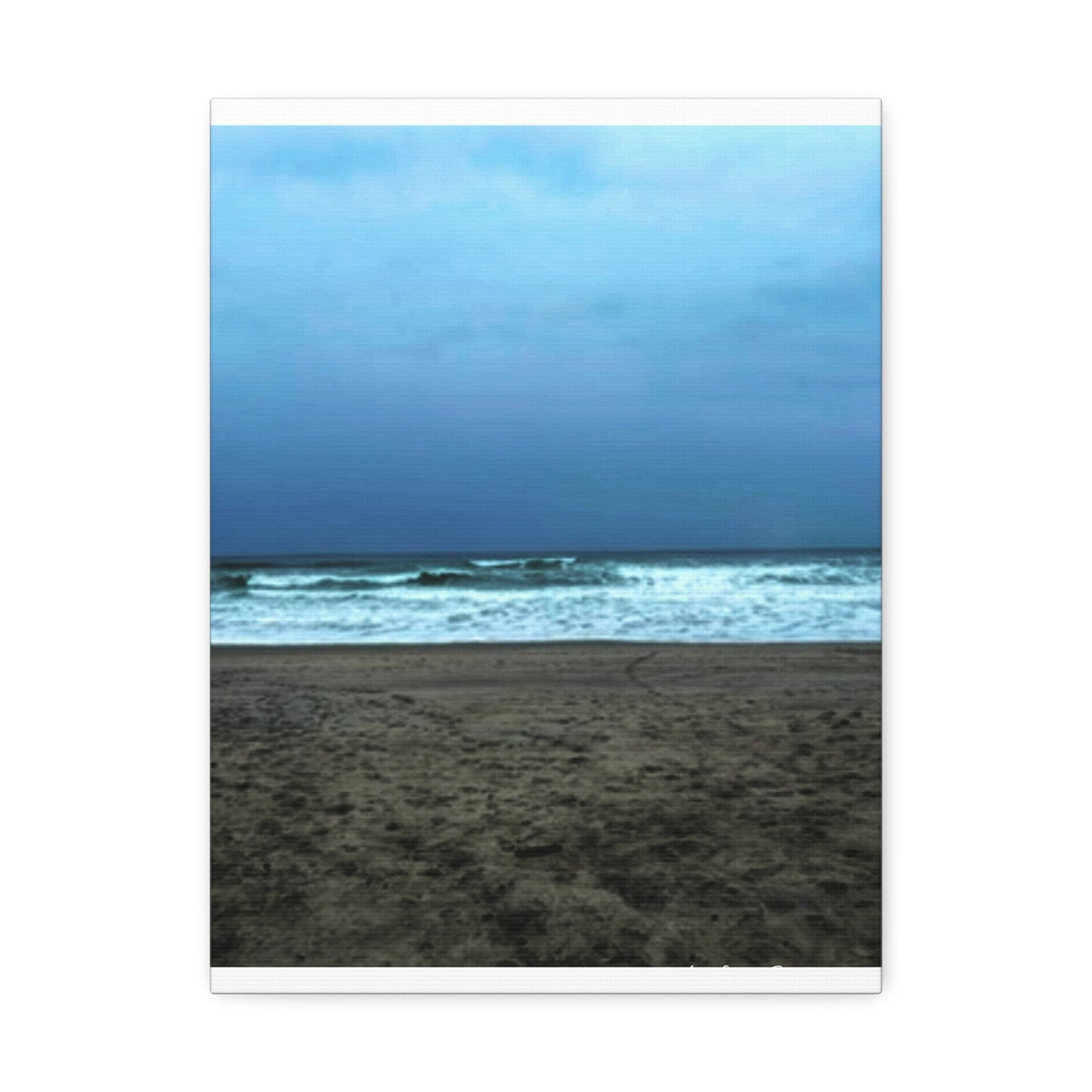 Neskowin Oregon Ocean Wave Stretched Canvas Art - Coastal Beach Wall Decor by Andrea Stevens