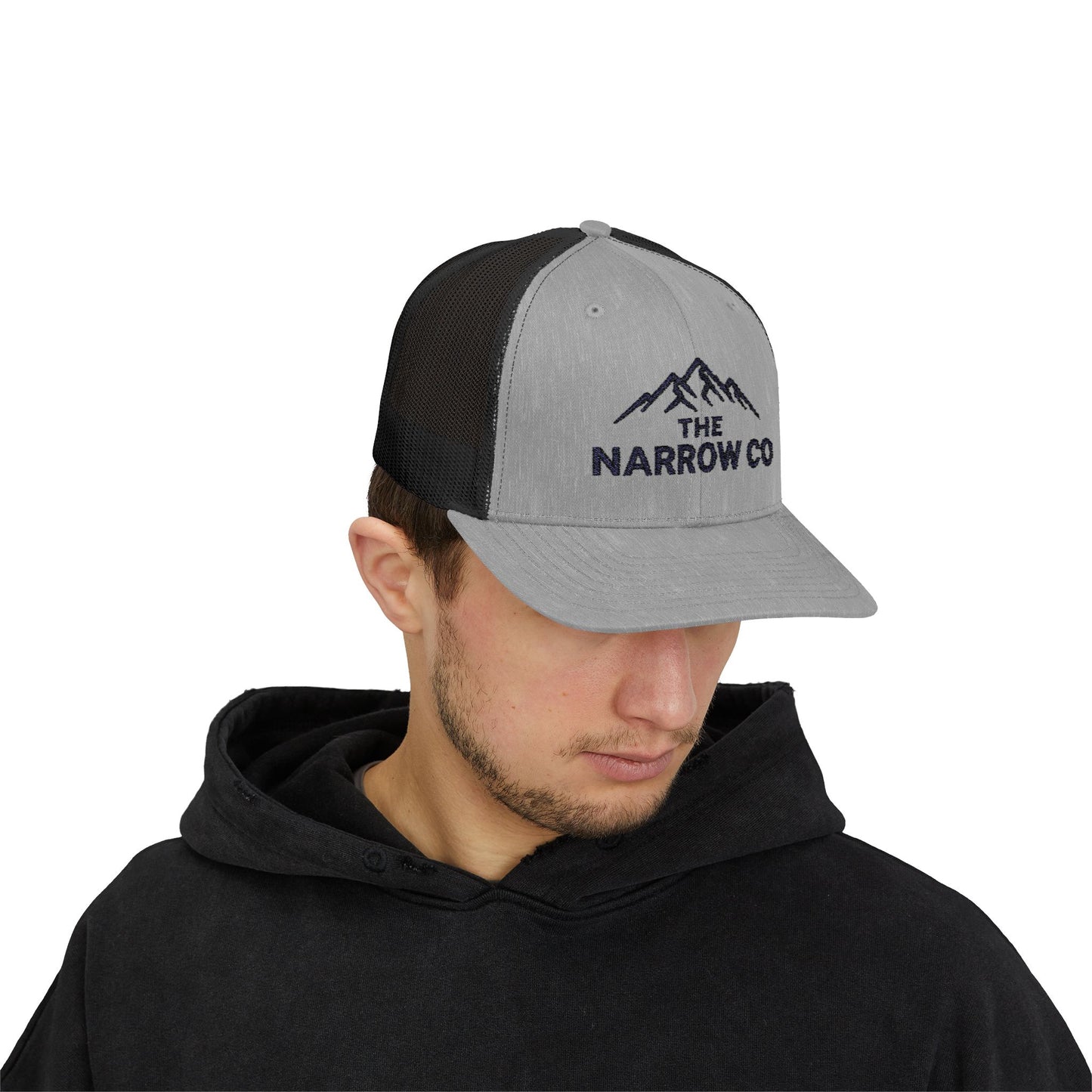 Embroidered Mountain Adventure Snapback Trucker Cap - Perfect for Outdoor Enthusiasts Brand Hat for The Narrow Co