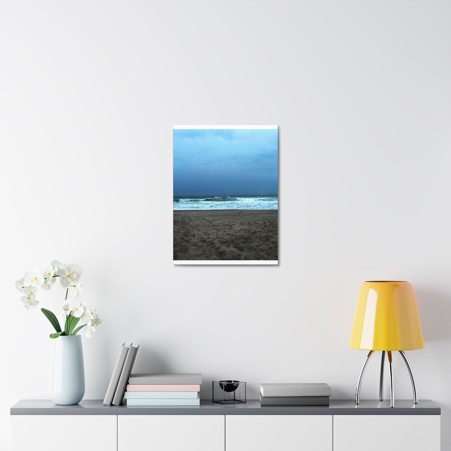 Neskowin Oregon Ocean Wave Stretched Canvas Art - Coastal Beach Wall Decor by Andrea Stevens