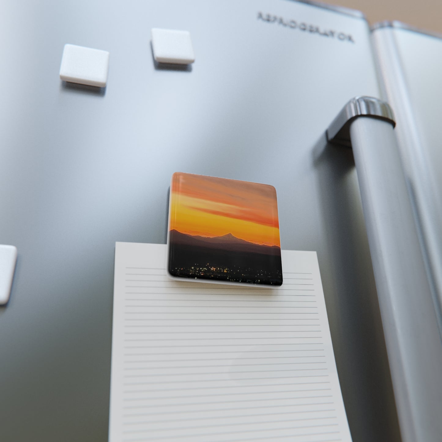 Bend Oregon Magical Sunset Porcelain Magnet, Decorative Fridge Magnet, Unique Home Decor, Gift for Nature Lovers, Scenic Souvenir by Andrea Stevens