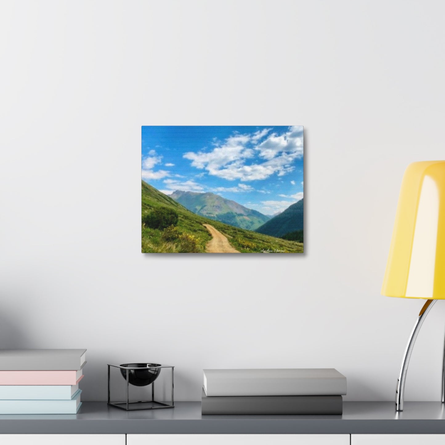 Colorado Scenic Inspirational Stretched Canvas - Mountain Off Roading Path Artwork by Andrea Stevens