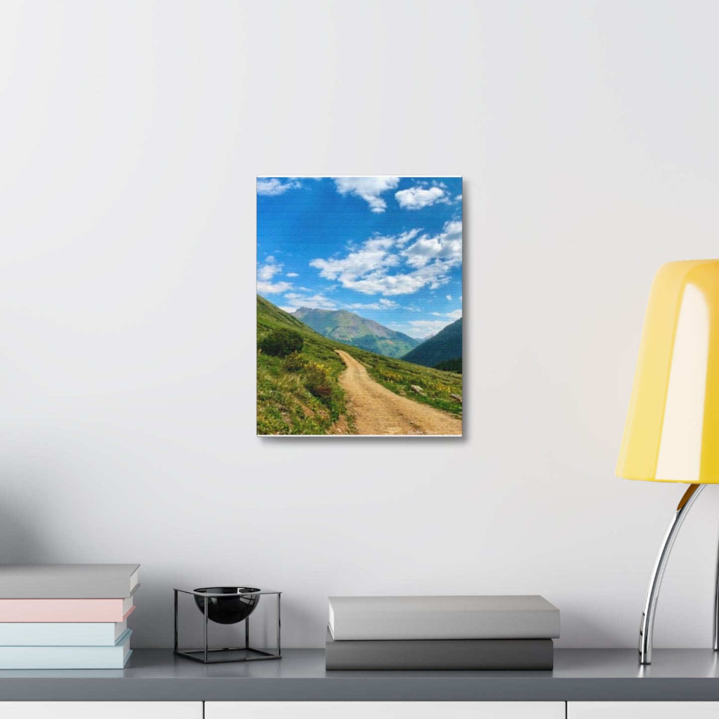 Colorado Scenic Inspirational Stretched Canvas - Mountain Off Roading Path Artwork by Andrea Stevens