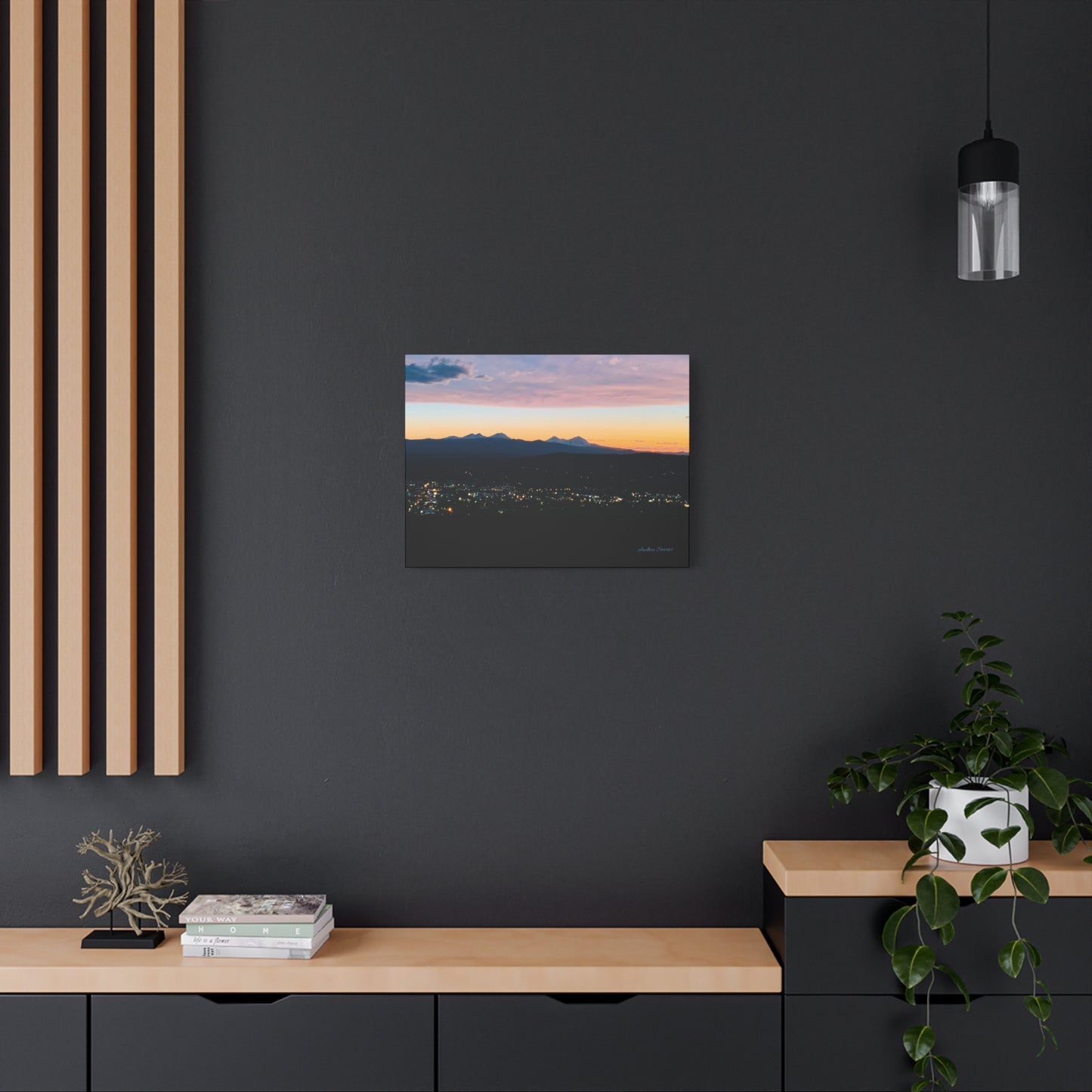 Serene Mountain Landscape Canvas Print - 1.25" Stretched Wall Art