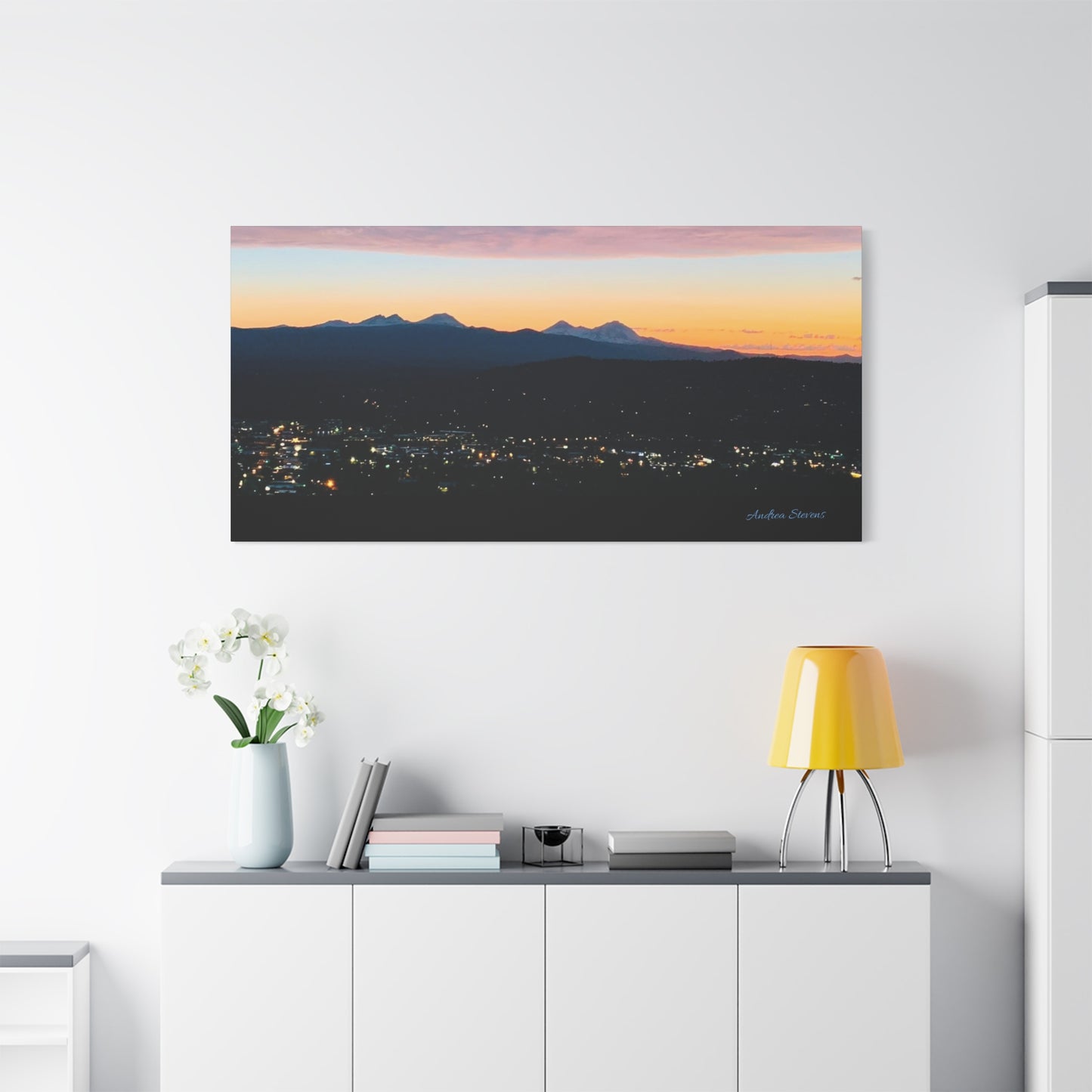Serene Mountain Landscape Canvas Print - 1.25" Stretched Wall Art