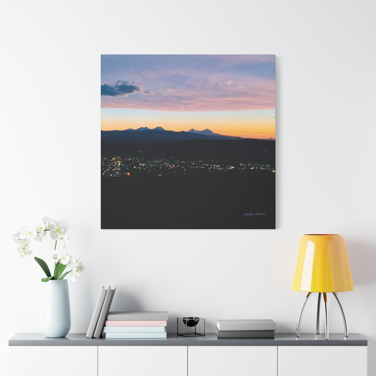 Serene Mountain Landscape Canvas Print - 1.25" Stretched Wall Art