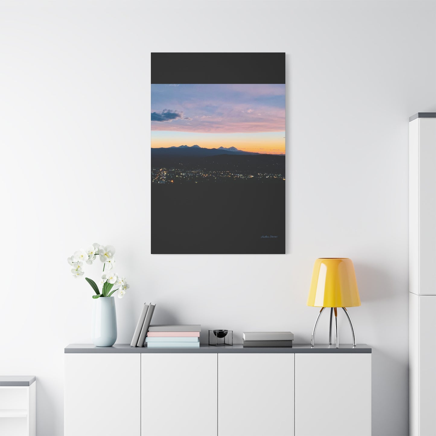 Serene Mountain Landscape Canvas Print - 1.25" Stretched Wall Art