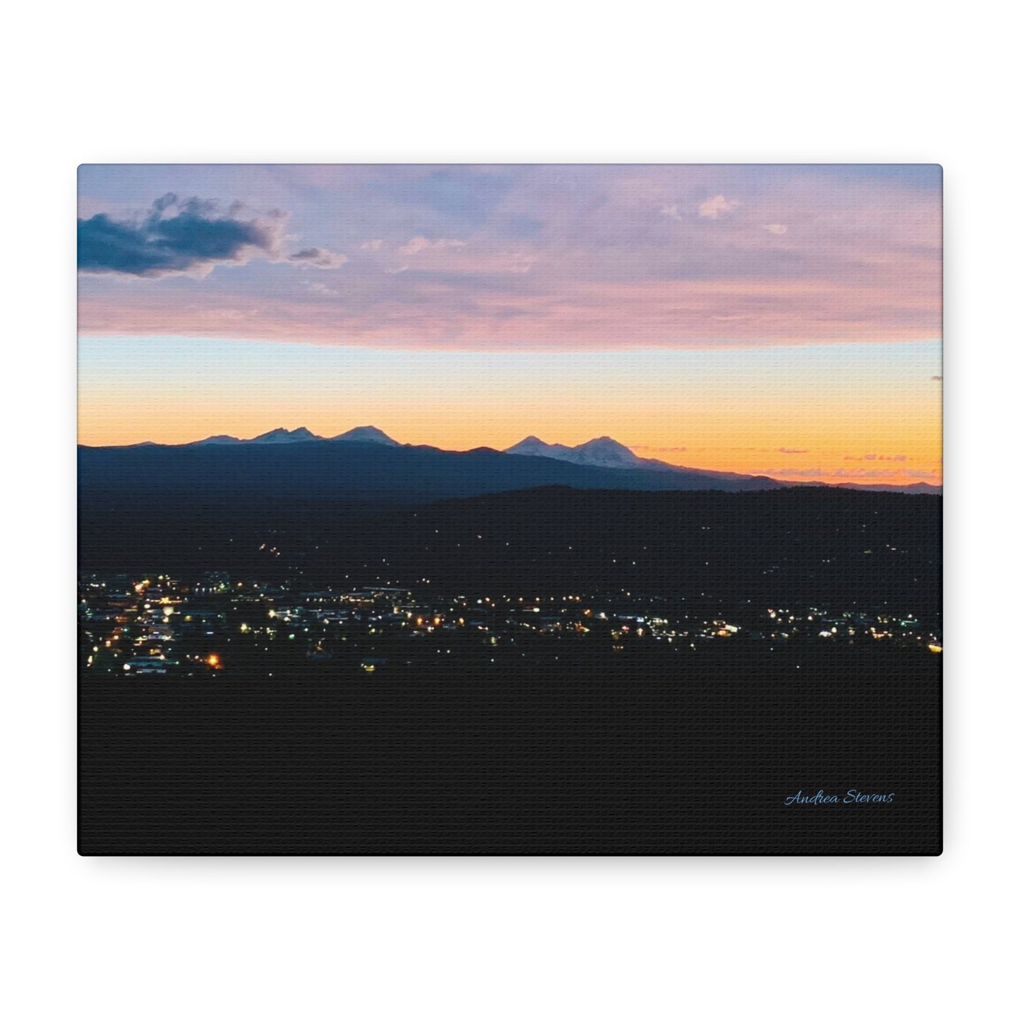Serene Mountain Landscape Canvas Print - 1.25" Stretched Wall Art