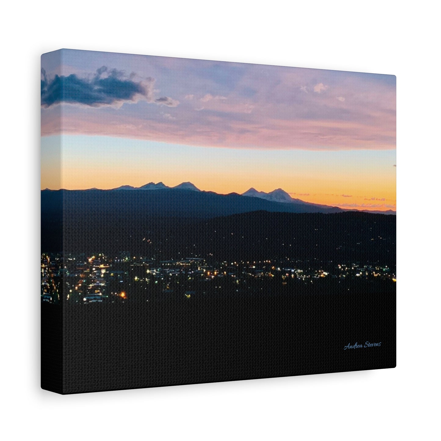 Serene Mountain Landscape Canvas Print - 1.25" Stretched Wall Art